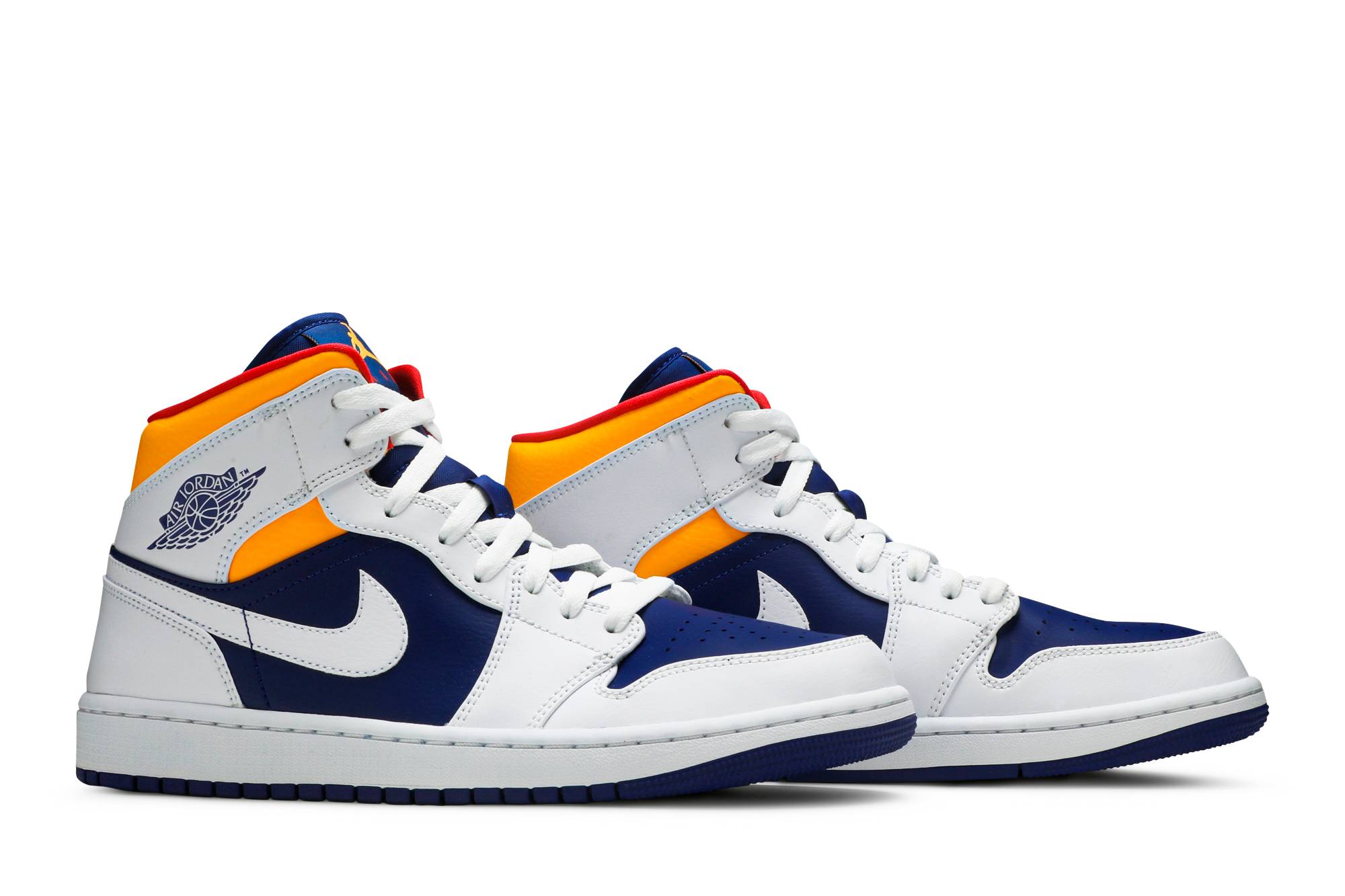 Air Jordan 1 Mid White Deep Royal Blue 554724-131 Nicesnk