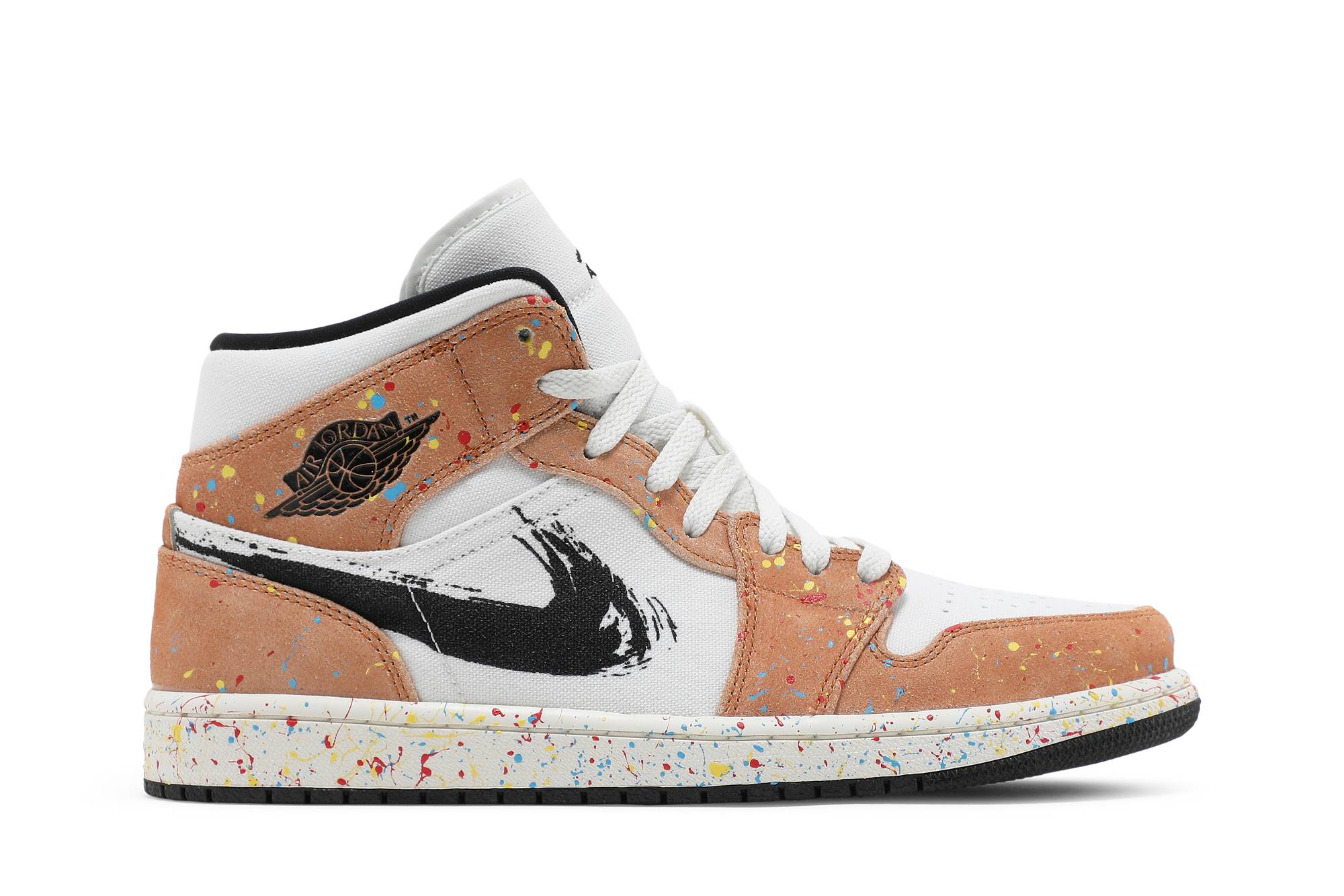 Air Jordan 1 Mid SE ‘Brushstroke Paint Splatter’ DA8005-100