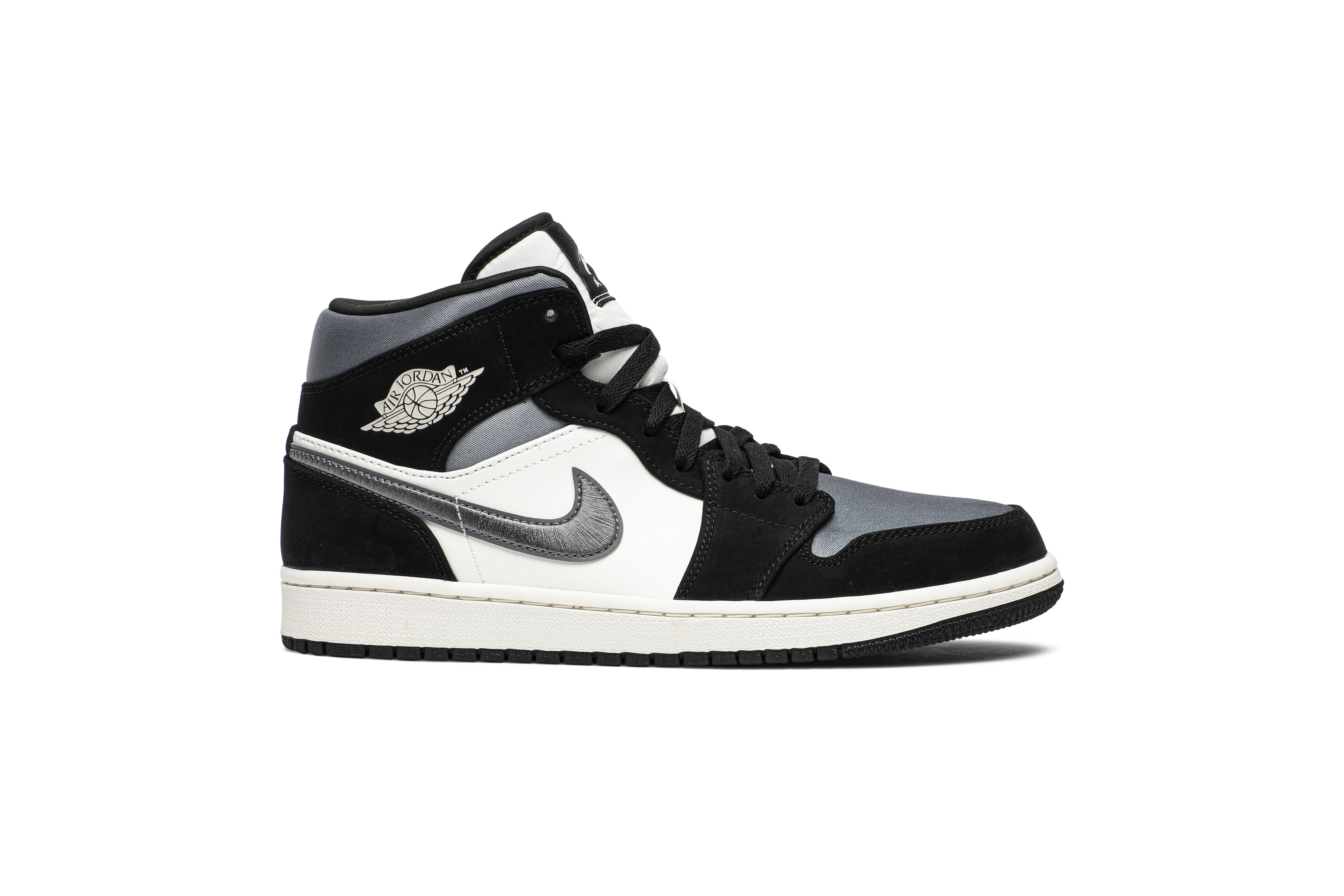 Air Jordan 1 Mid SE Satin Smoke Grey 852542-011 Nicesnk