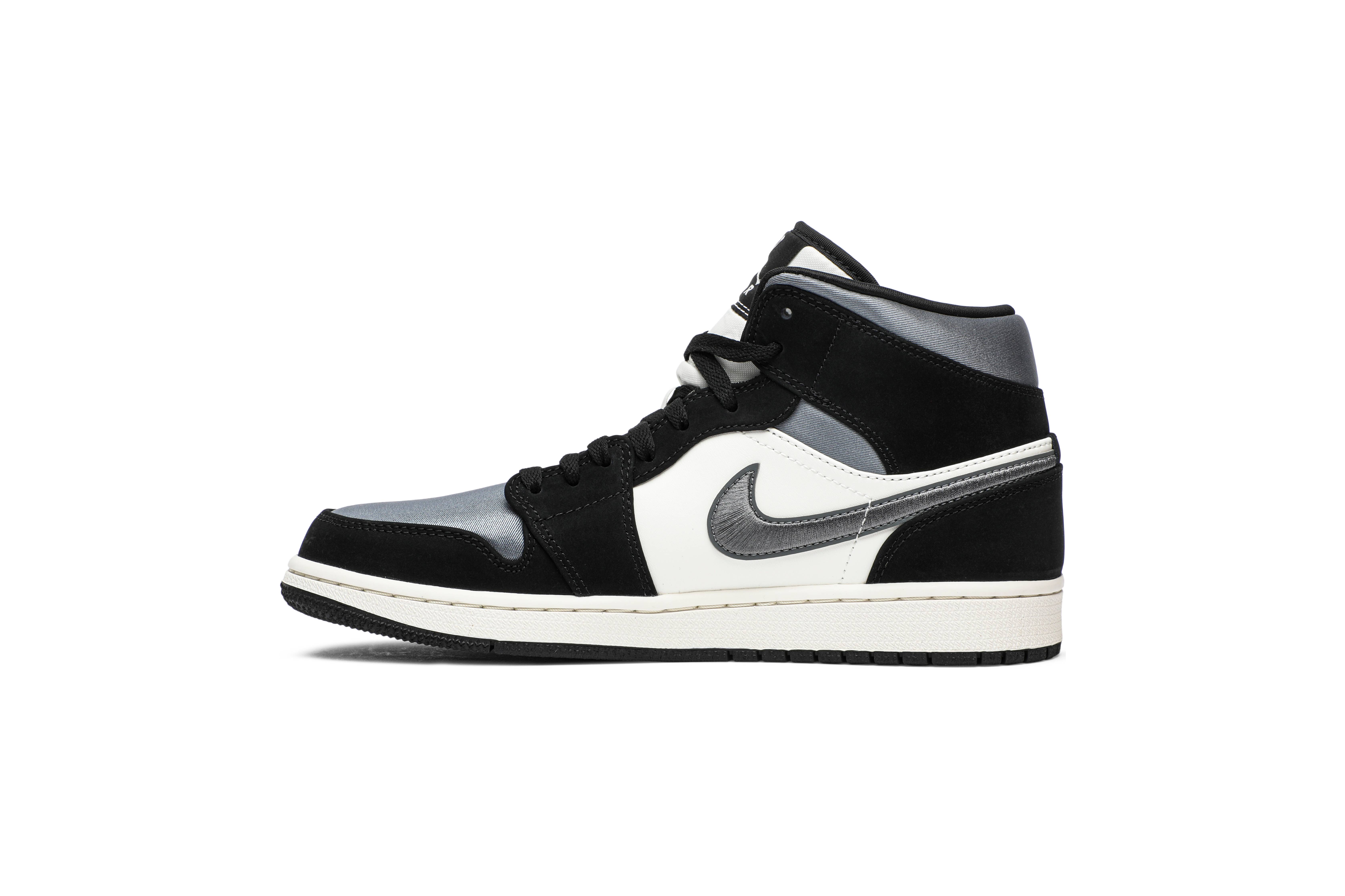 Air Jordan 1 Mid SE Satin Smoke Grey 852542-011 Nicesnk