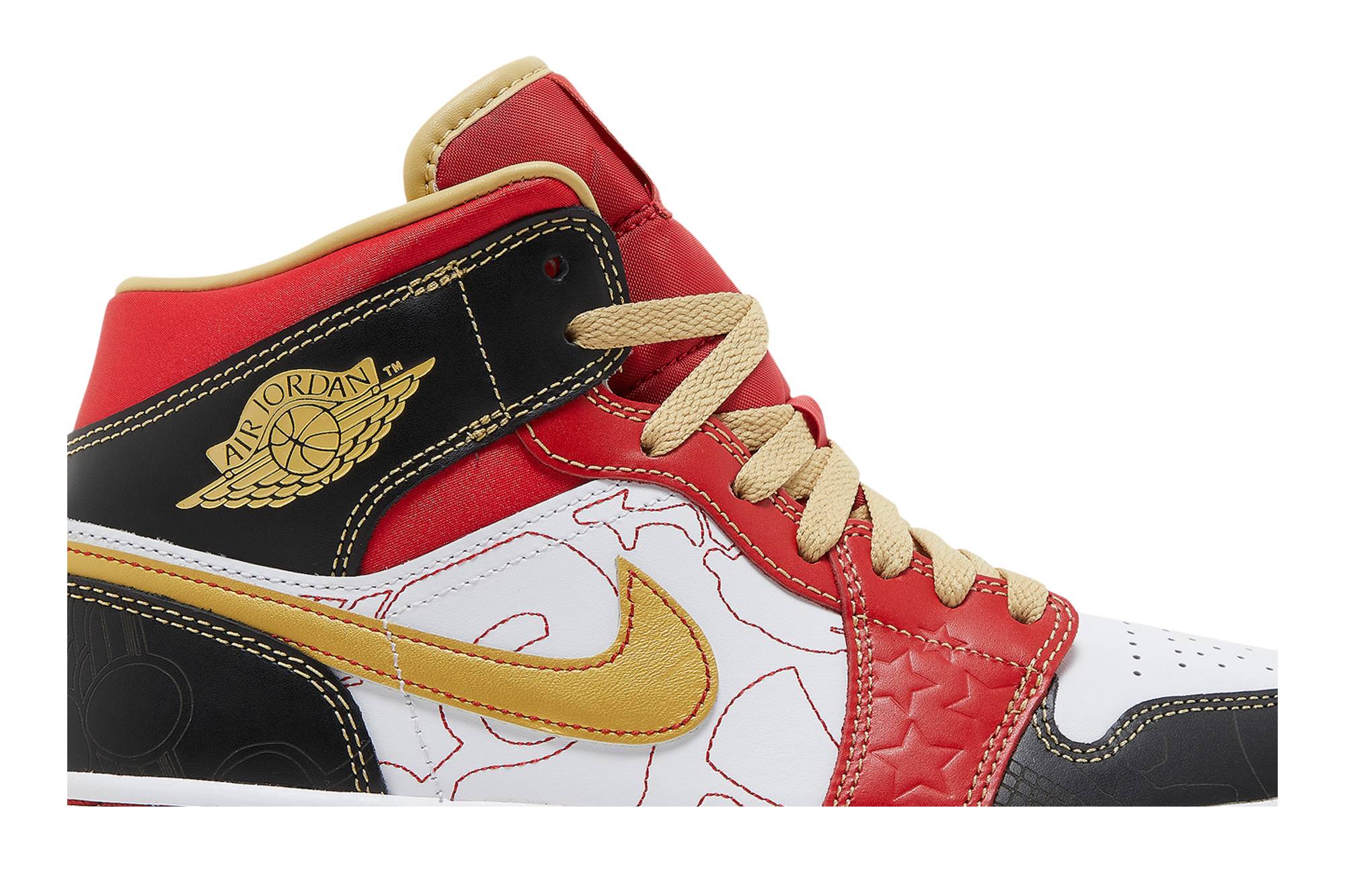Air Jordan 1 Mid XQ ‘White Black Sport Red’ 2022 DV0576-176
