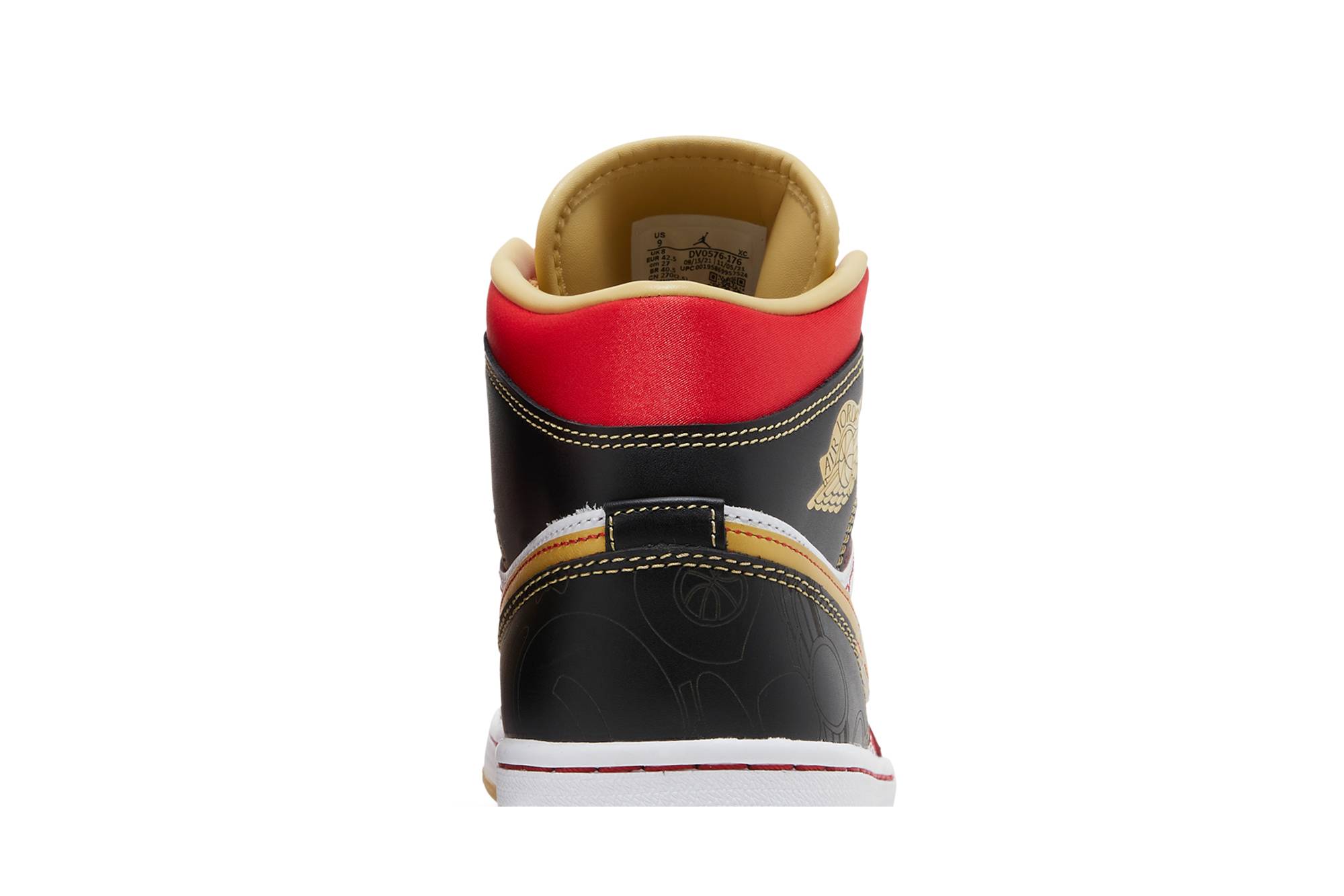 Air Jordan 1 Mid XQ ‘White Black Sport Red’ 2022 DV0576-176