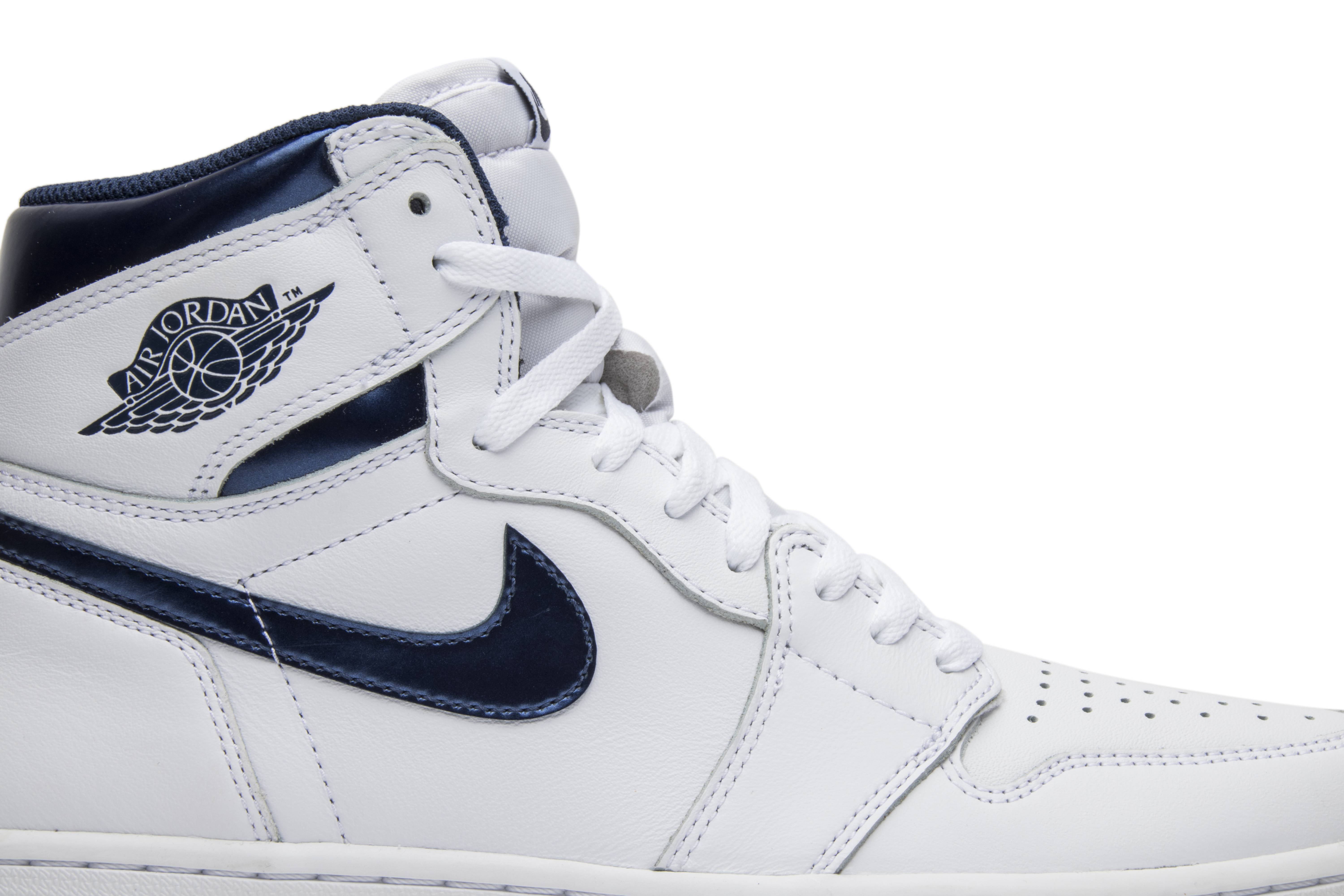 Air Jordan 1 Retro High OG Metallic Navy 2016 555088-106 Nicesnk