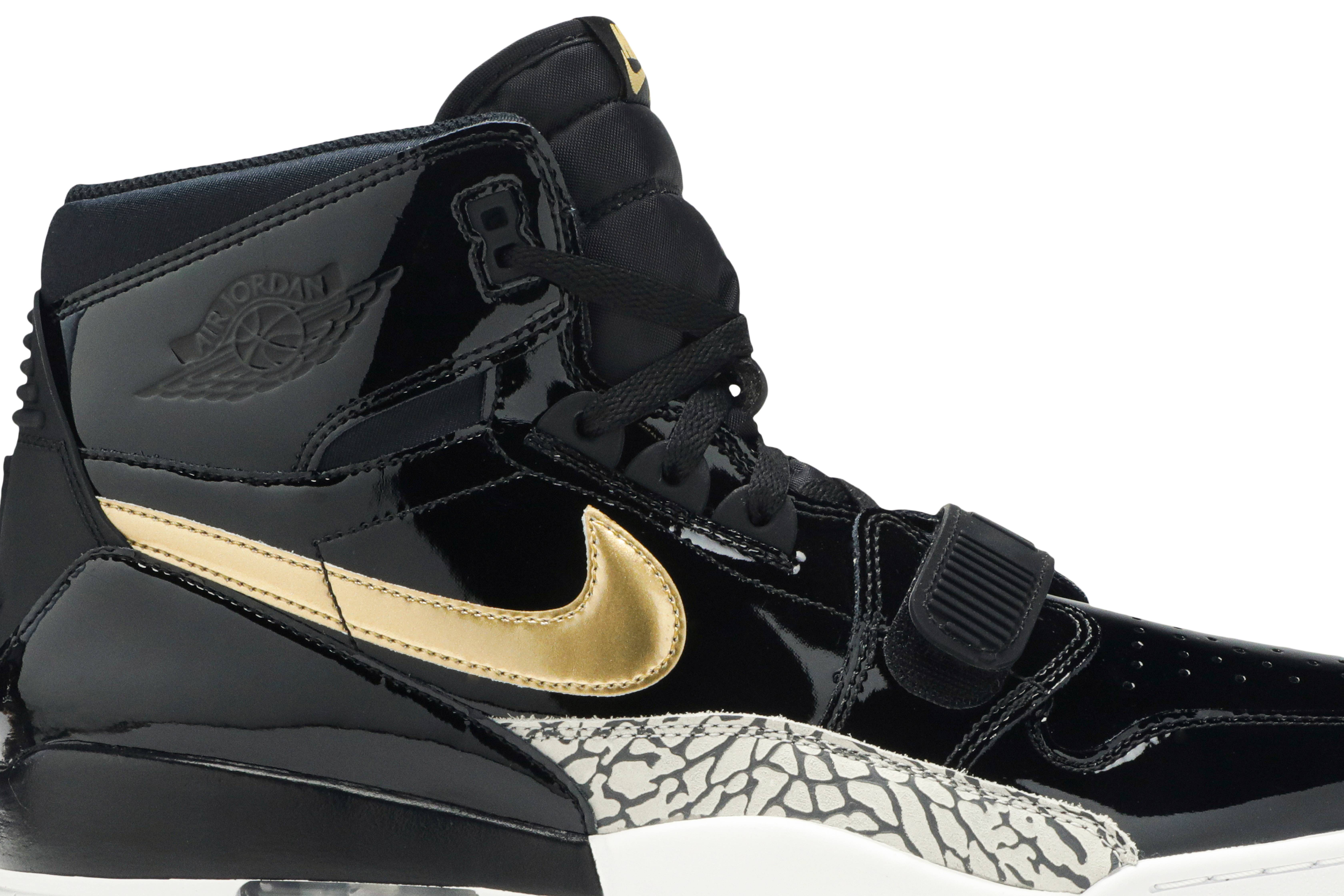 Air Jordan Legacy 312 Black Gold Patent AV3922-007