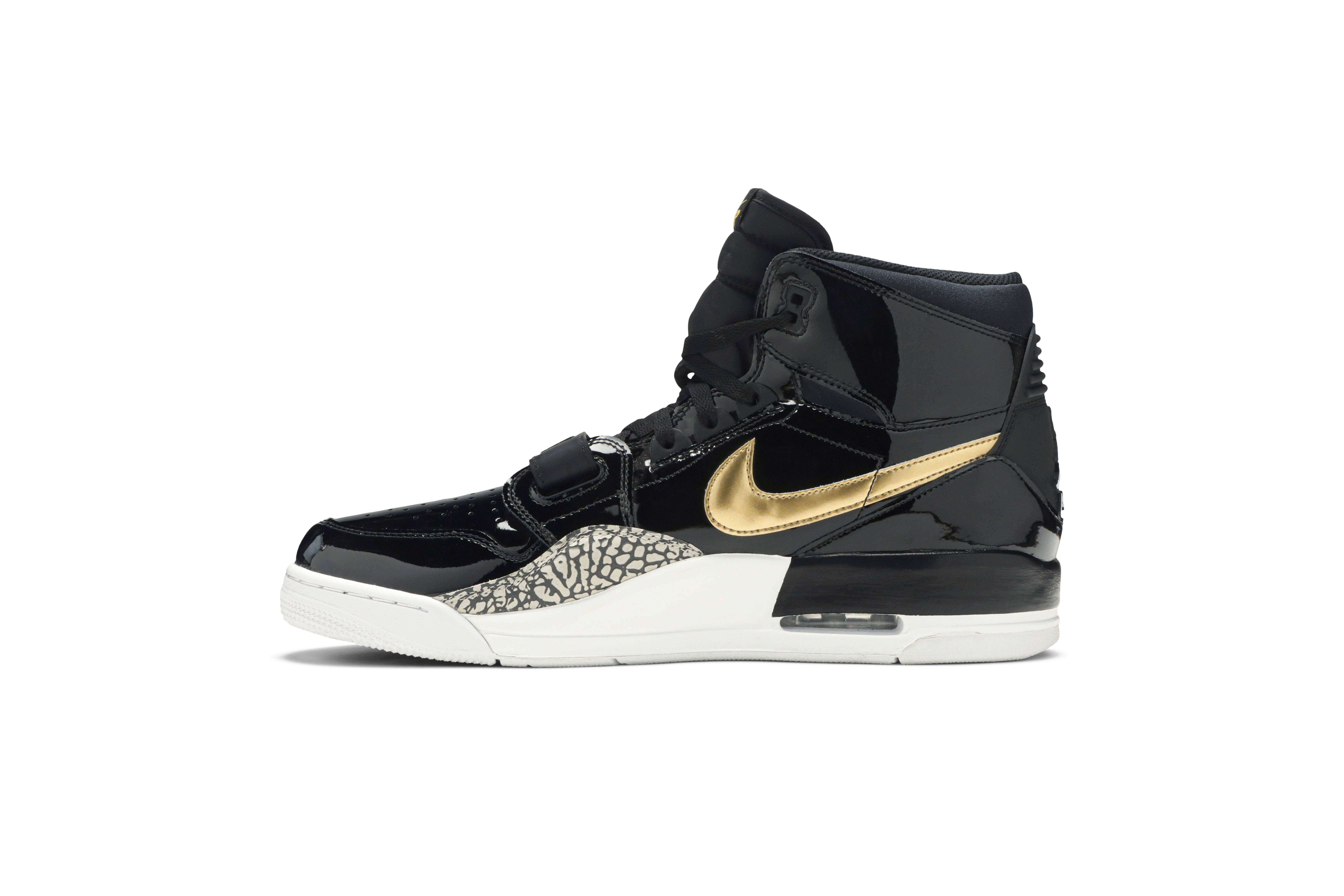 Air Jordan Legacy 312 Black Gold Patent AV3922-007