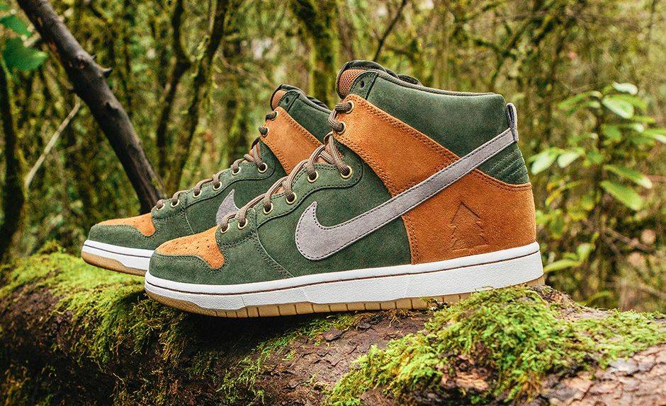 Homegrown x Nike SB Dunk High PRM Sequoia 839693-302 Nicesnk