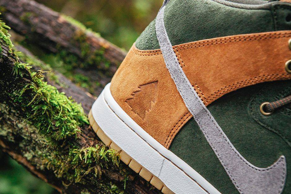 Homegrown x Nike SB Dunk High PRM Sequoia 839693-302 Nicesnk