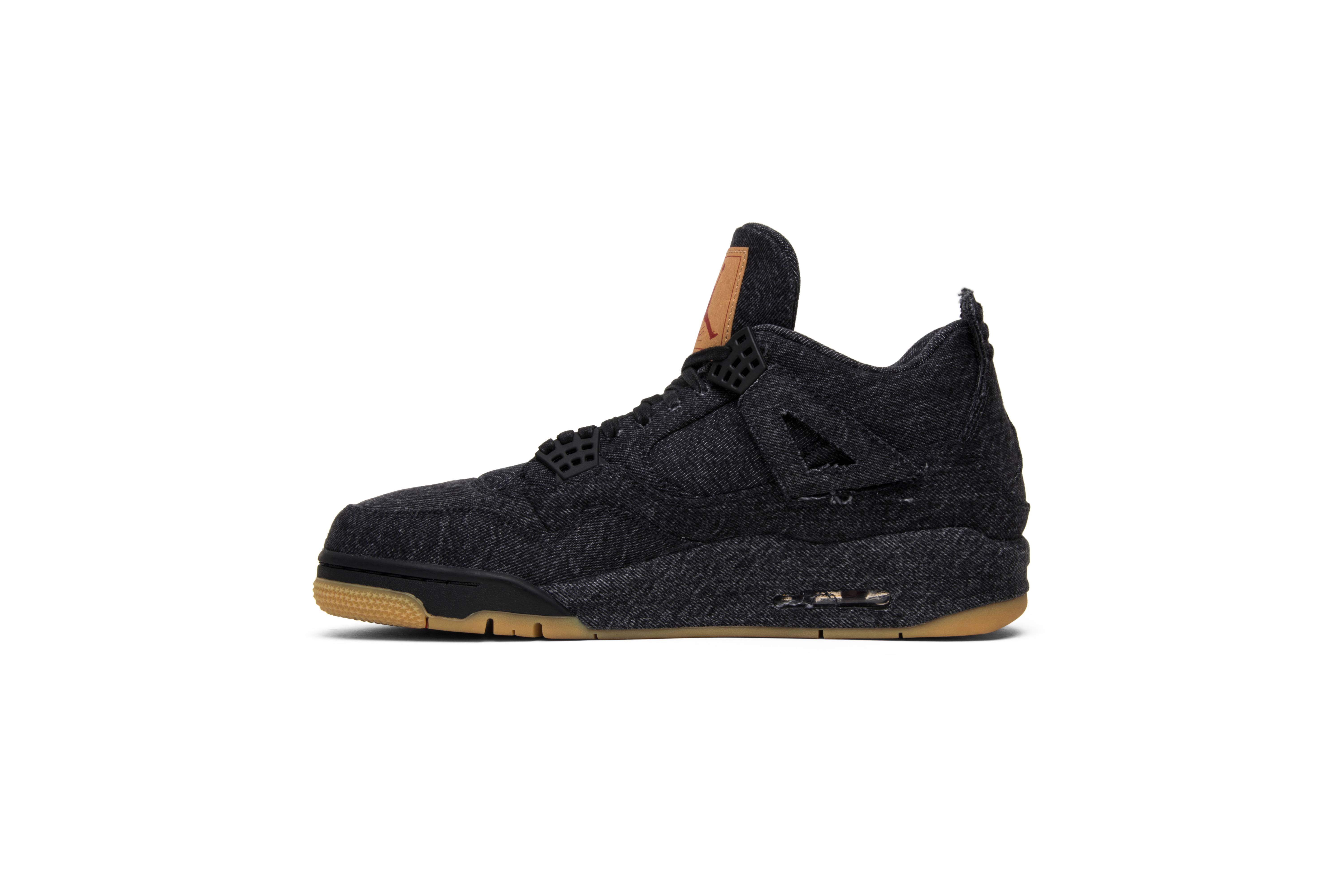 L*v*s x air jordan 4 retro black denim (blank tag) ao2571-001 nicesnk