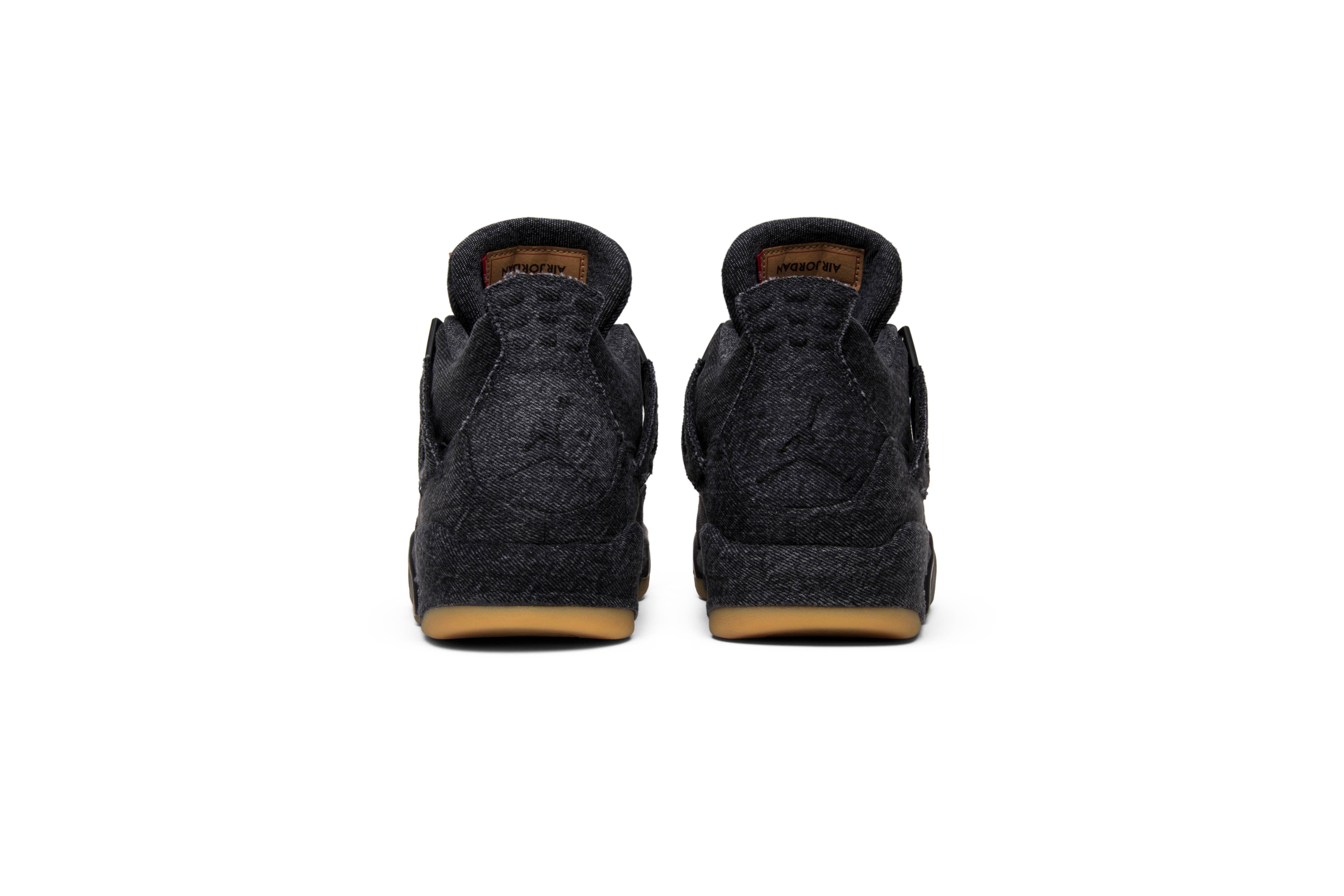L*v*s x air jordan 4 retro black denim (blank tag) ao2571-001 nicesnk