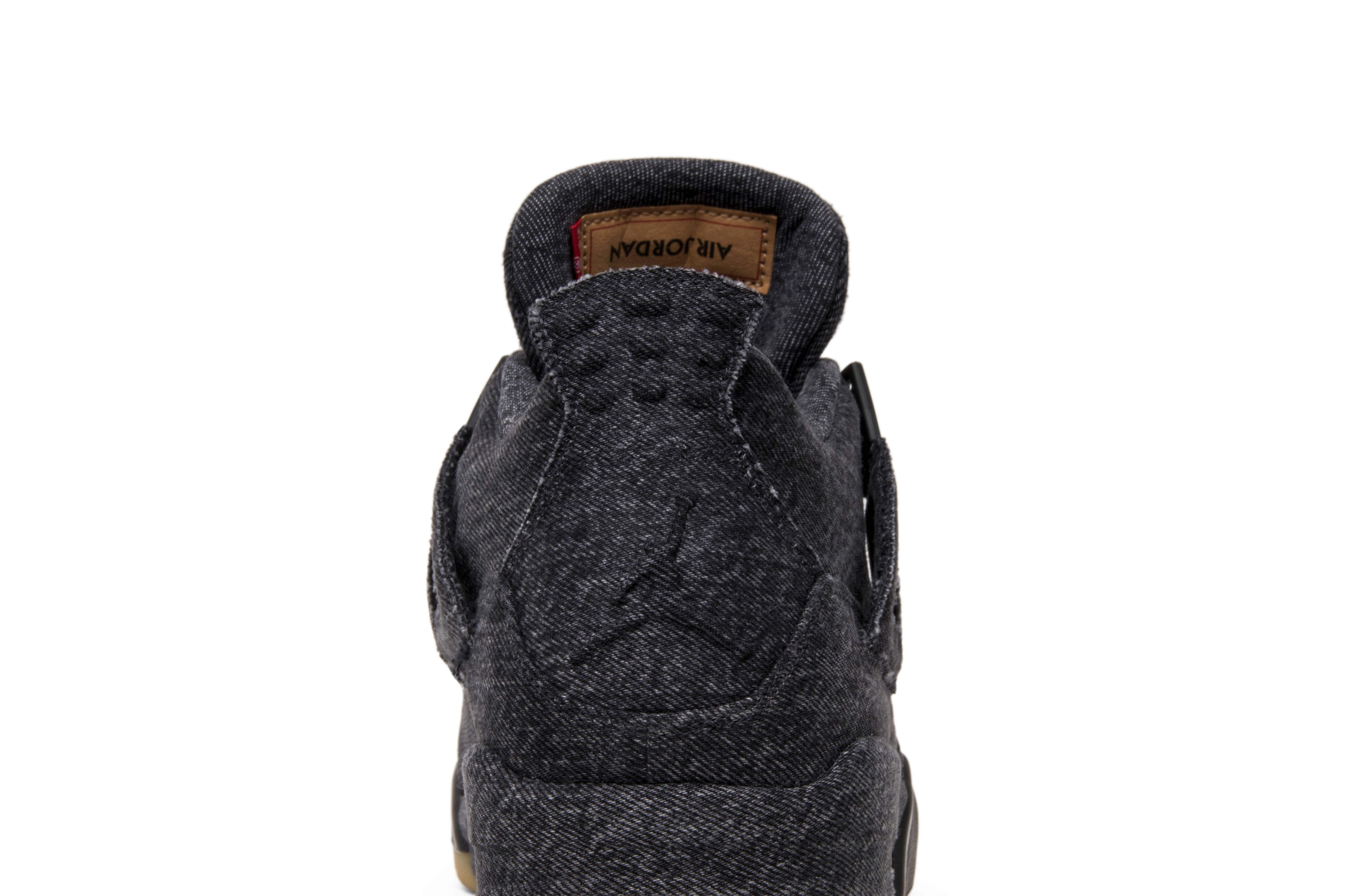 L*v*s x air jordan 4 retro black denim (blank tag) ao2571-001 nicesnk