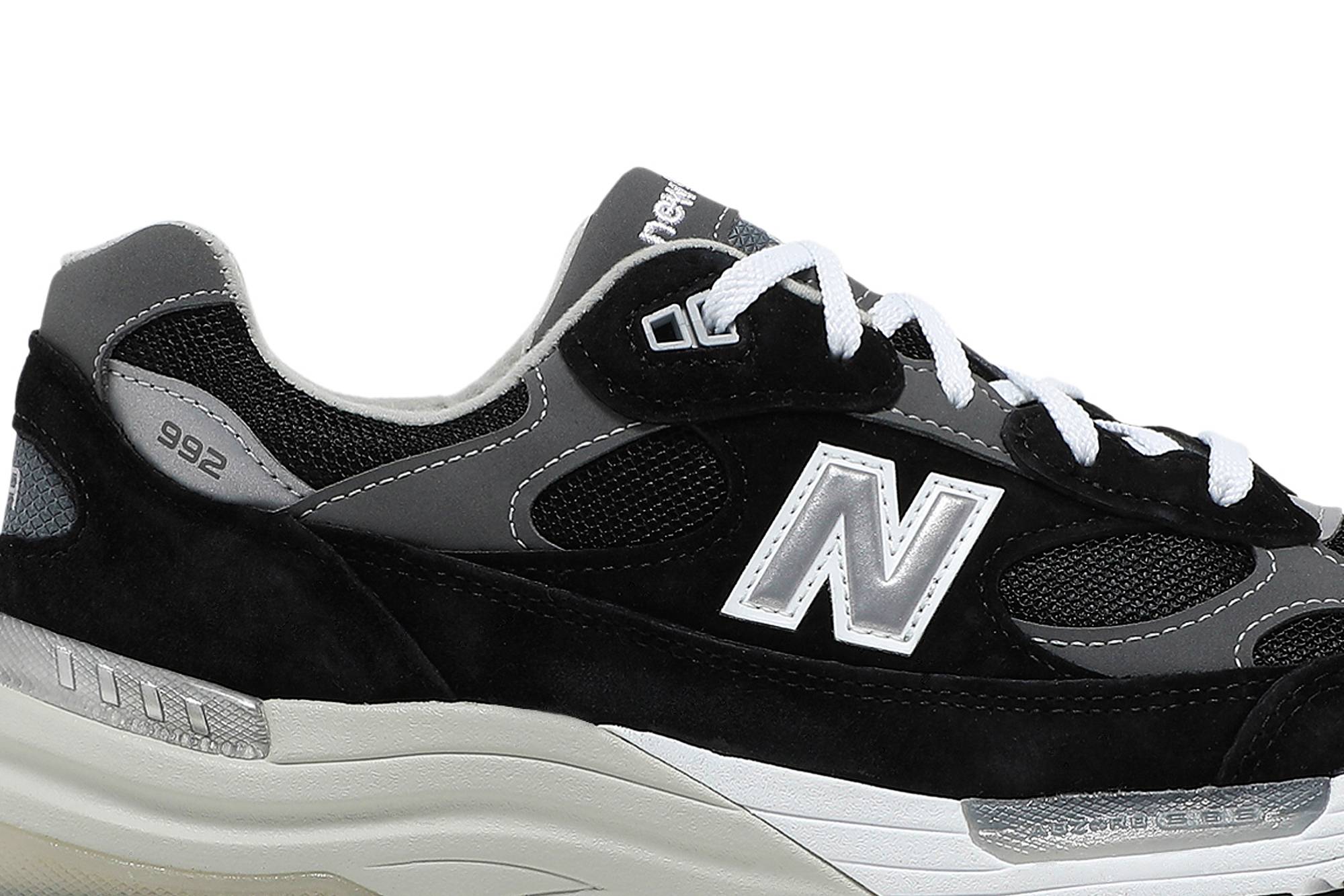 New Balance 992 Made In USA Black Grey Suede M992EB Nicesnk