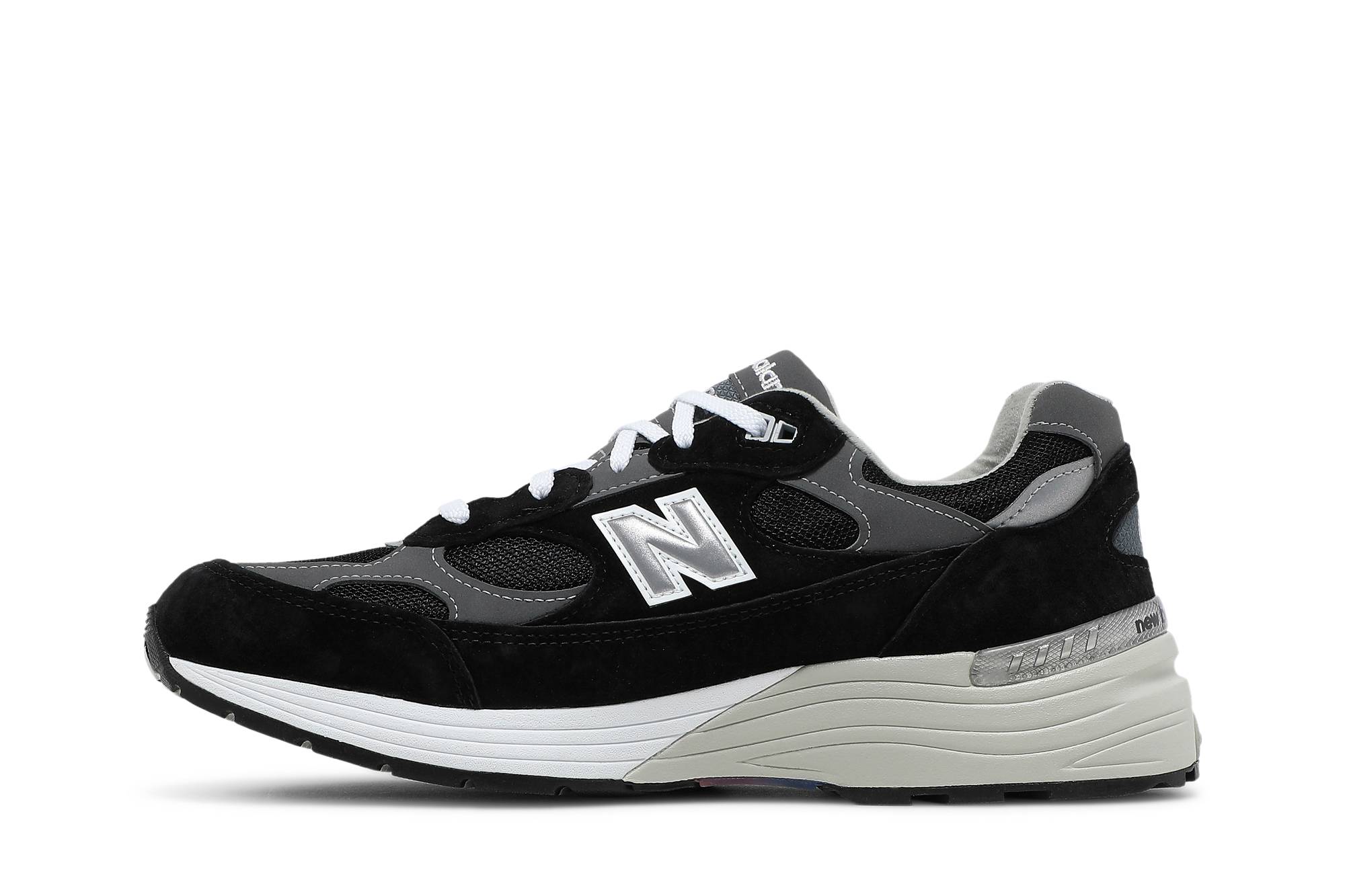 New Balance 992 Made In USA Black Grey Suede M992EB Nicesnk
