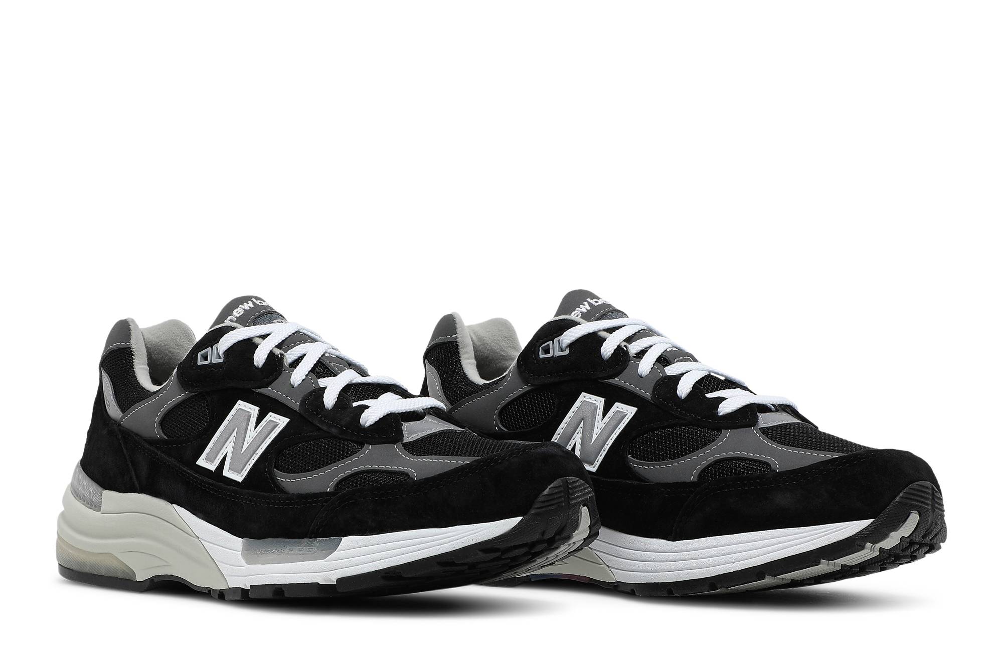 New Balance 992 Made In USA Black Grey Suede M992EB Nicesnk
