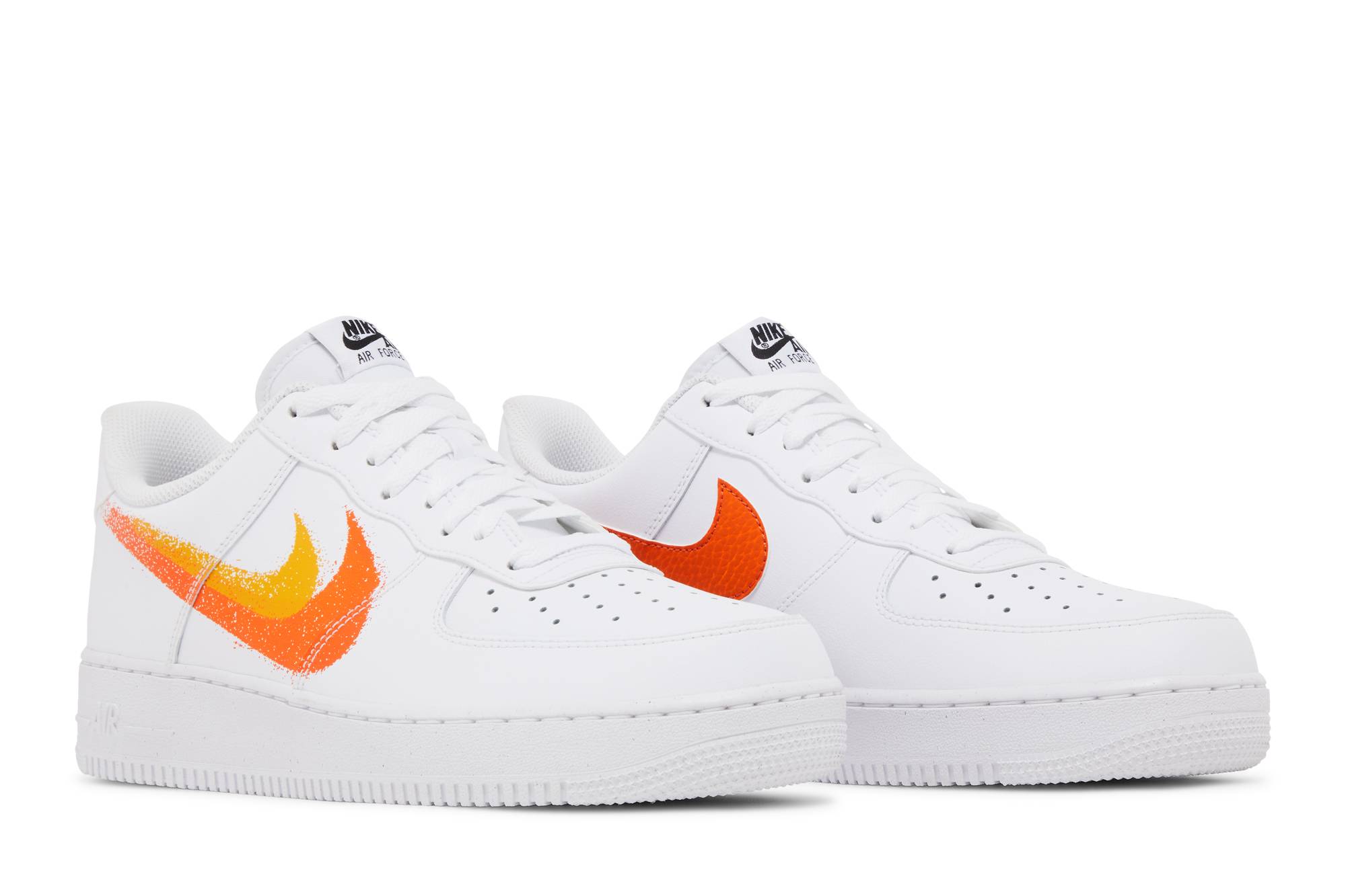 Nike Air Force 1 ’07 ‘Spray Paint Swoosh – Safety Orange’ FJ4228-100