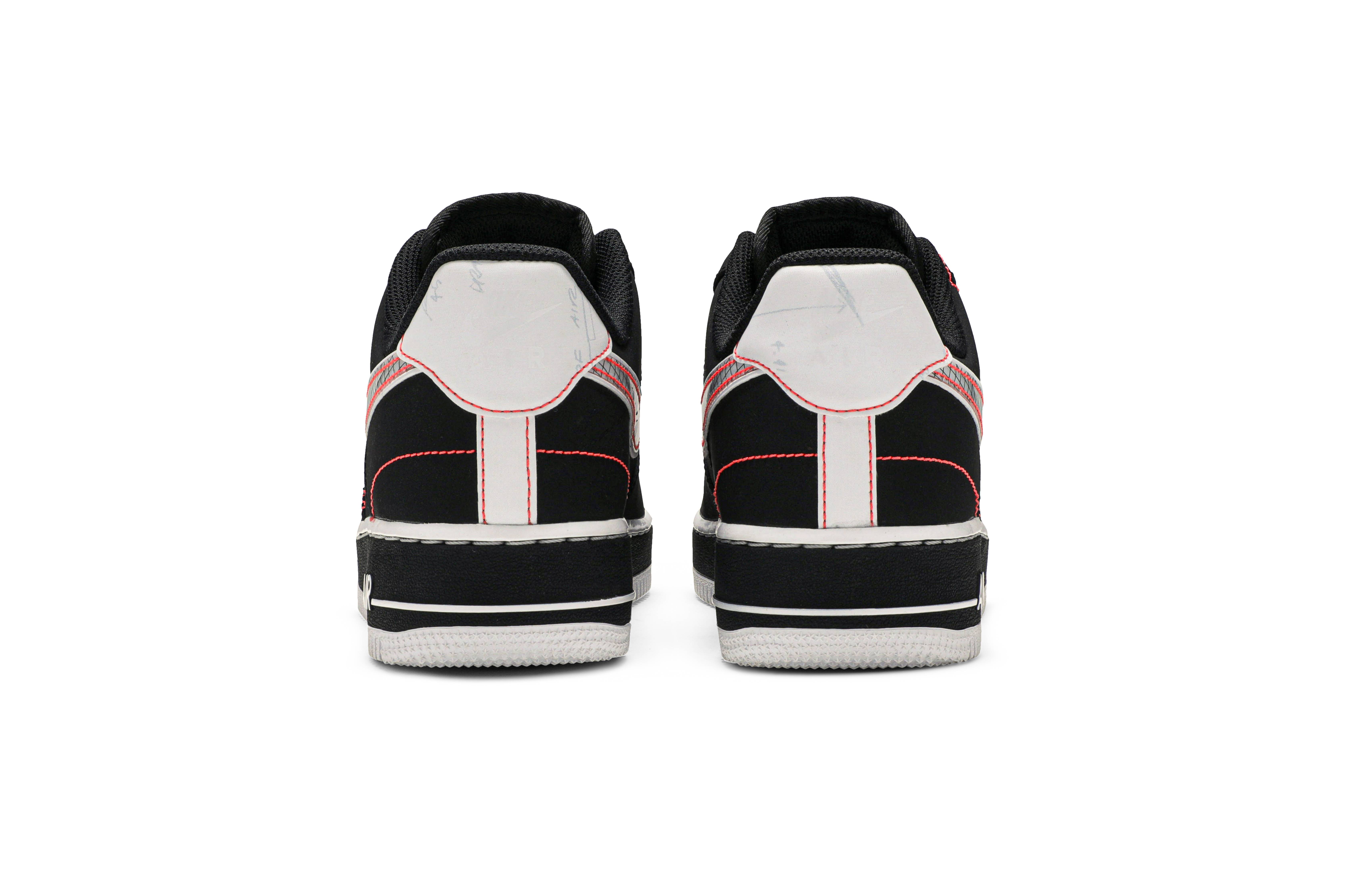 Nike Air Force 1 07 LV8 Crimson Exposed Stitching CU6646-001 Nicesnk