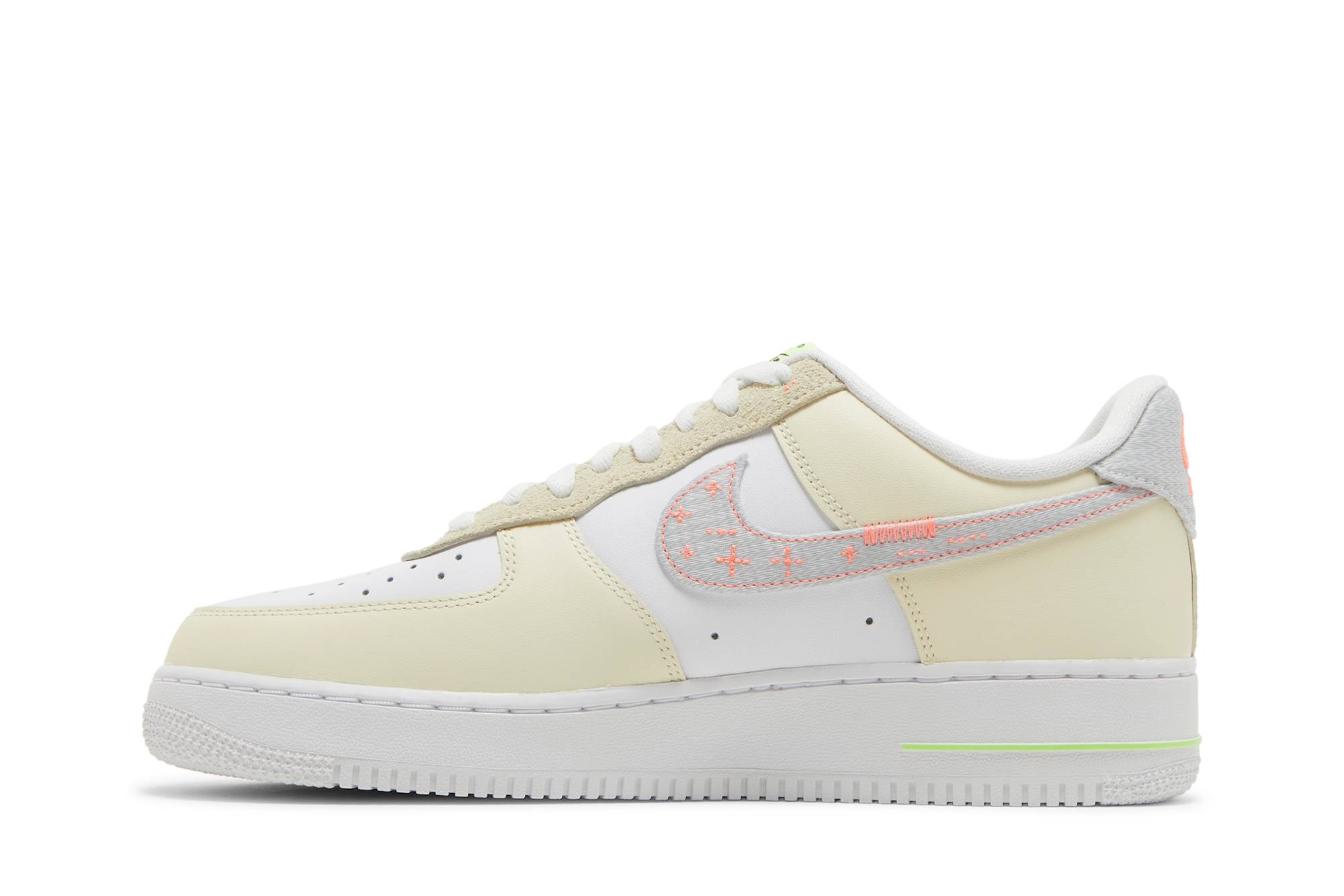 Nike Air Force 1 07 LV8 Just Stitch It – White Shade Green FB1852-111 Nicesnk