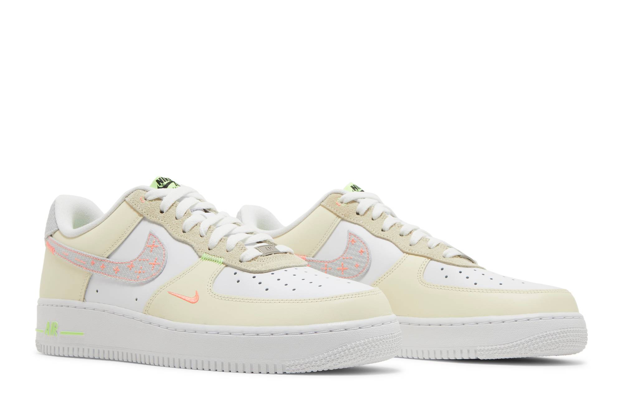 Nike Air Force 1 07 LV8 Just Stitch It – White Shade Green FB1852-111 Nicesnk