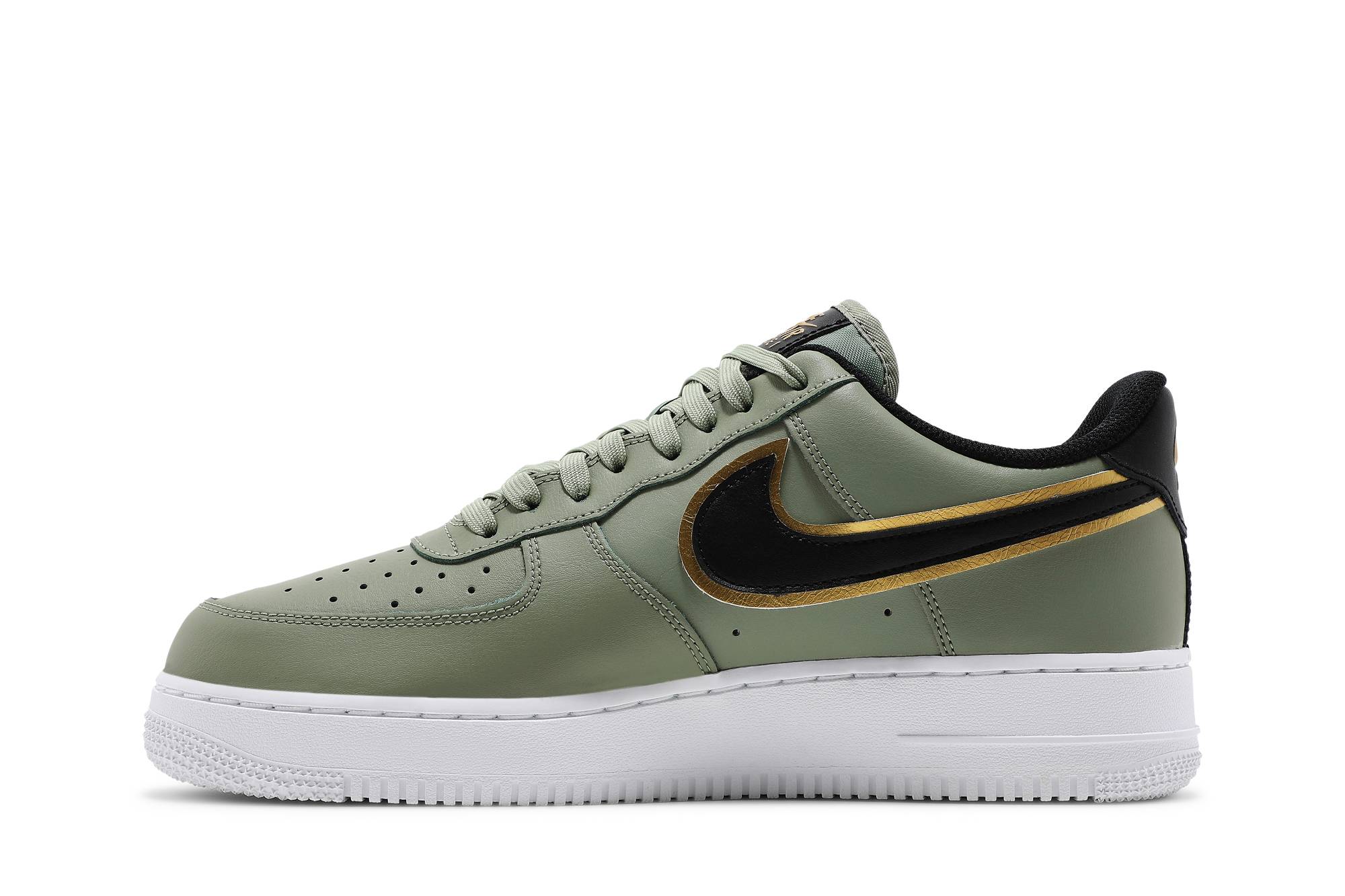 Nike Air Force 1 07 LV8 Metallic Swoosh Pack – Oil Green DA8481-300 Nicesnk