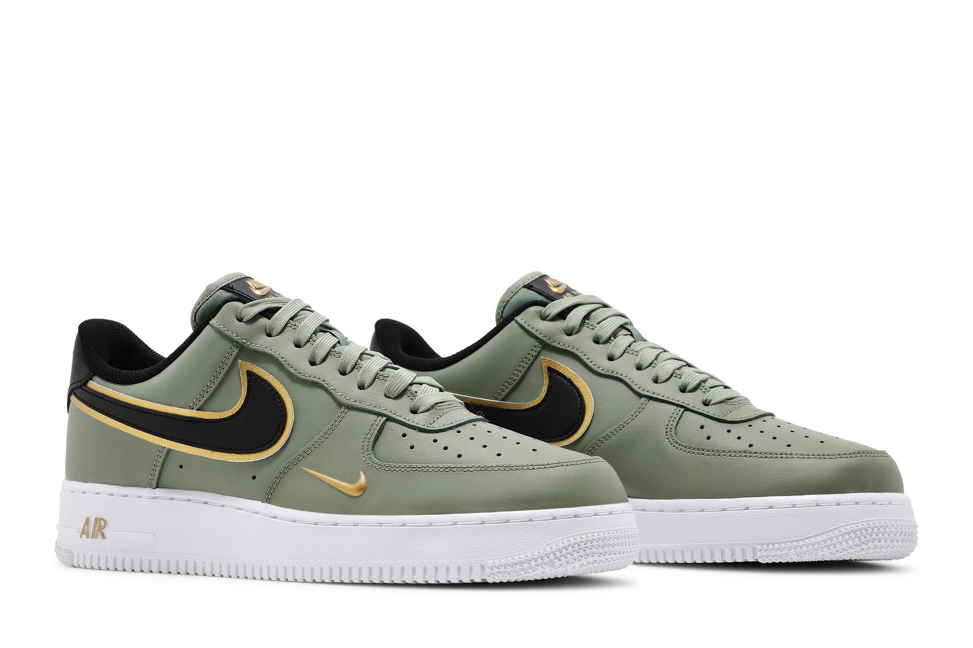 Nike Air Force 1 07 LV8 Metallic Swoosh Pack – Oil Green DA8481-300 Nicesnk