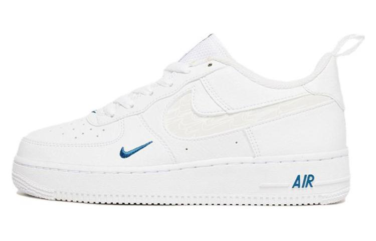 (Youth) Nike Air Force 1 Low LV8 White Blue FB8034-100 Nicesnk