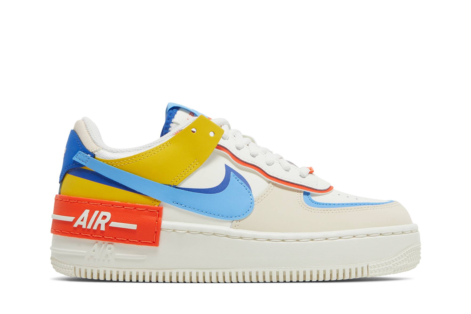 (Women) Nike Air Force 1 Low Shadow ‘Sail Game Royal Rush Orange University Blue’ CI0919-115