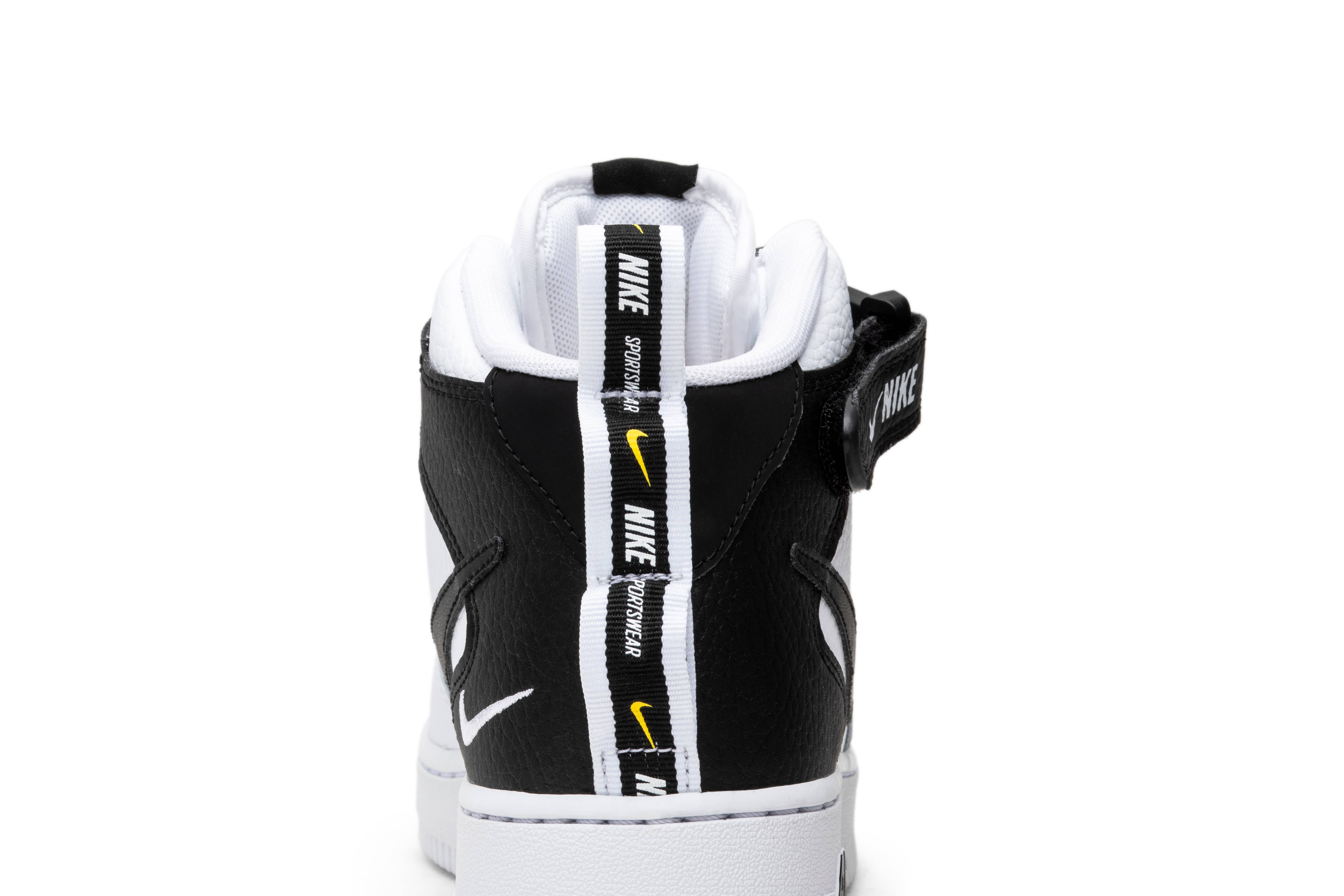 Nike Air Force 1 Mid Utility White Black 804609-103 Nicesnk