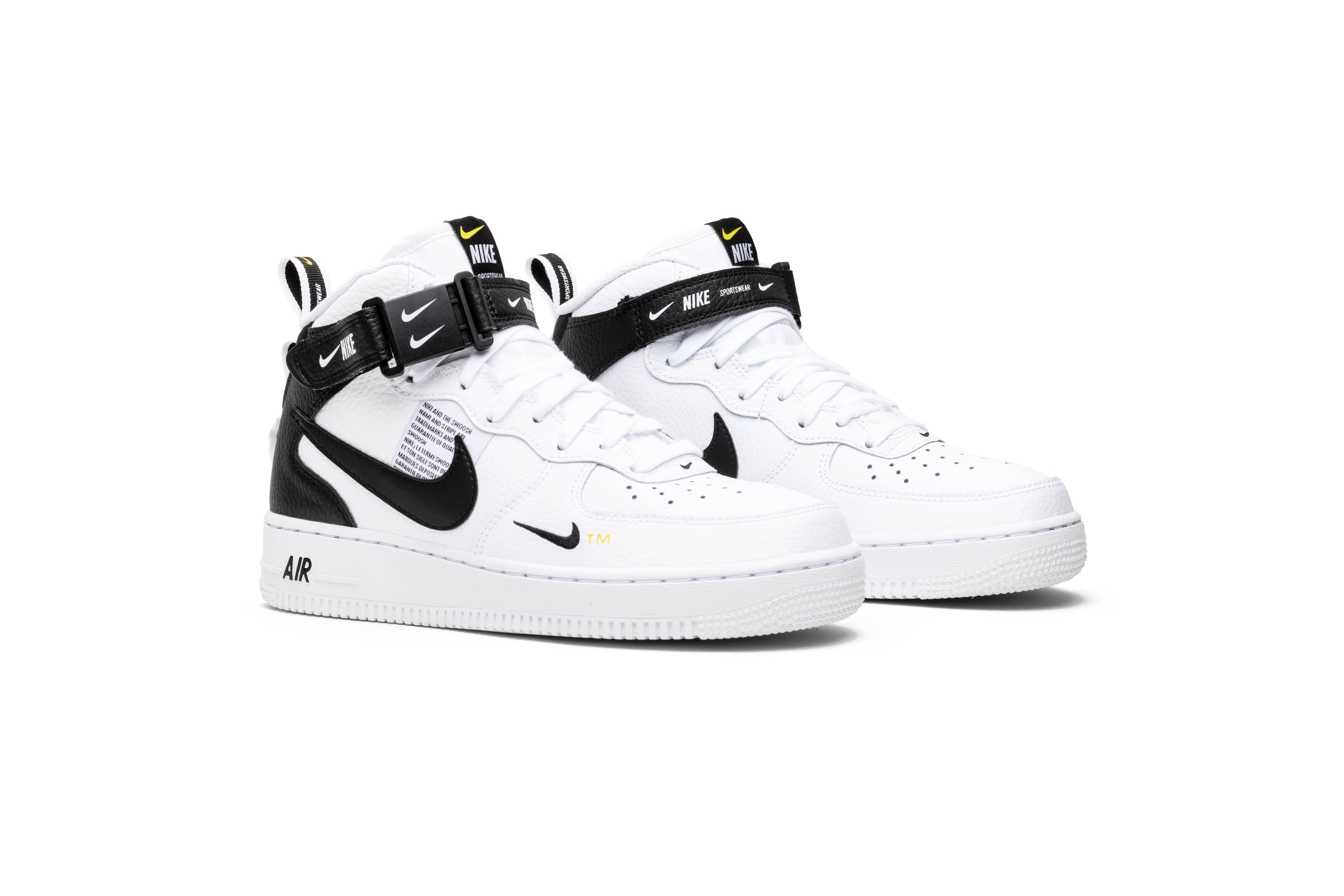 Nike Air Force 1 Mid Utility White Black 804609-103 Nicesnk