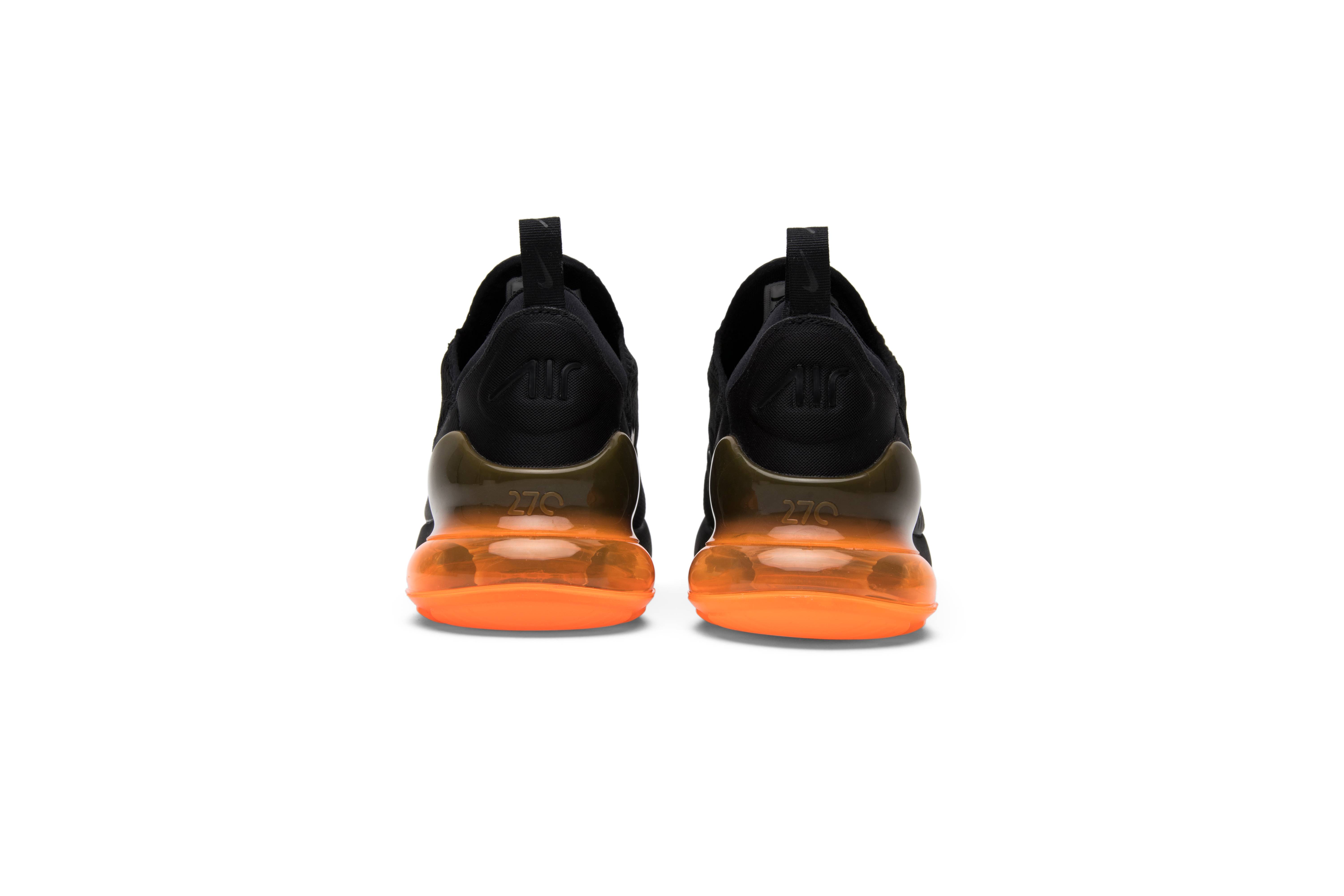 Nike Air Max 270 Black Total Orange AH8050-008 Nicesnk