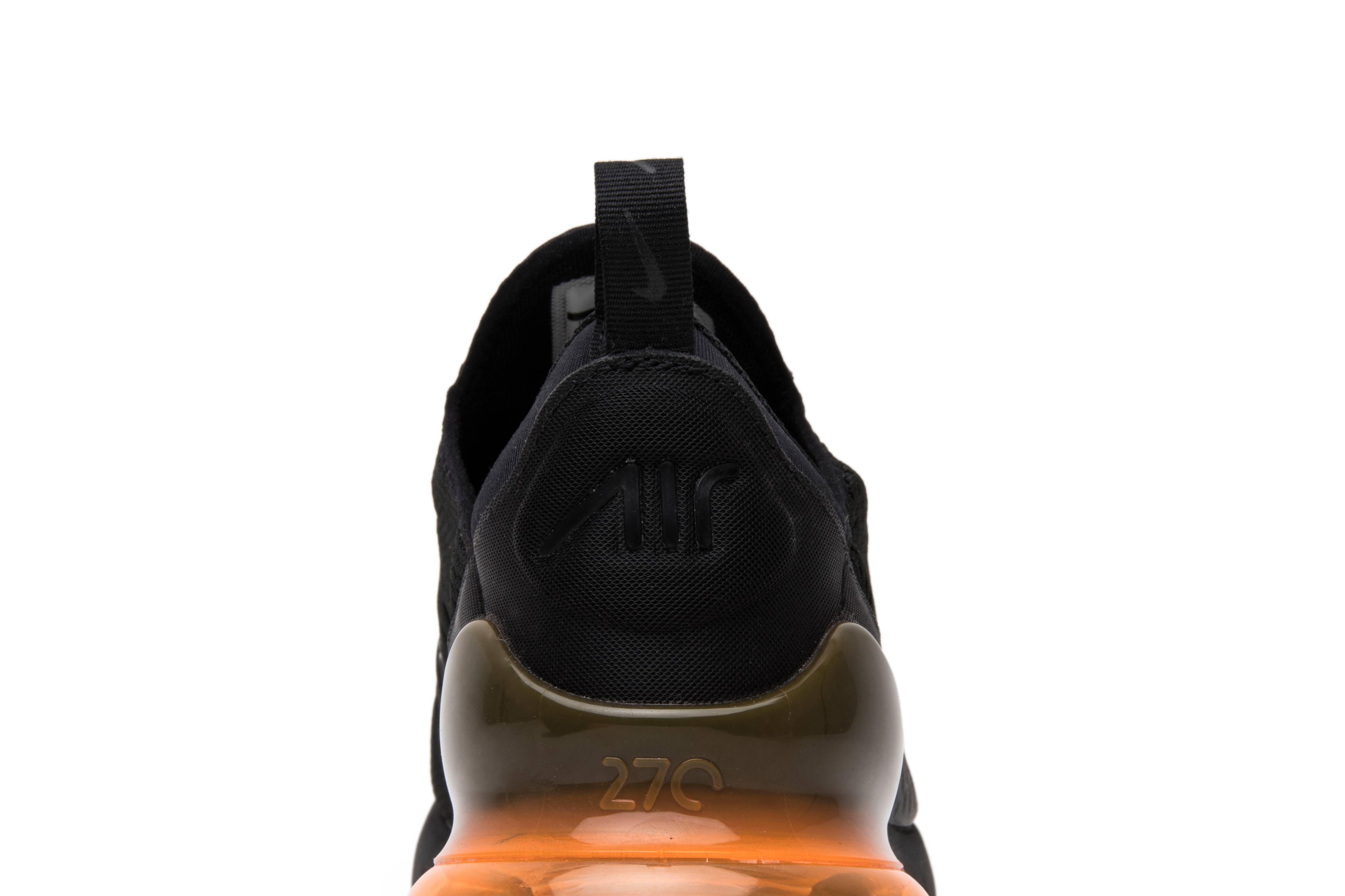 Nike Air Max 270 Black Total Orange AH8050-008 Nicesnk