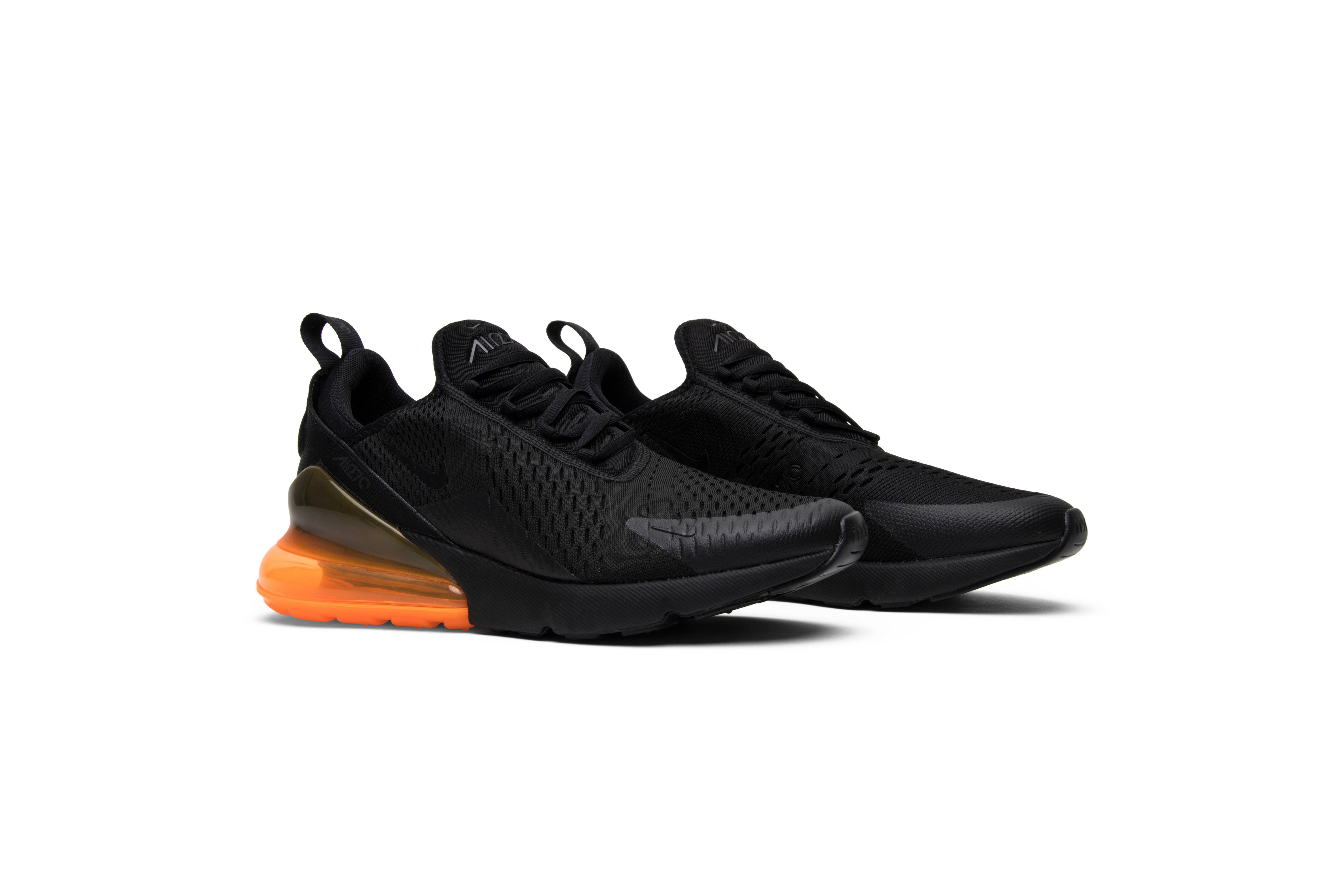 Nike Air Max 270 Black Total Orange AH8050-008 Nicesnk