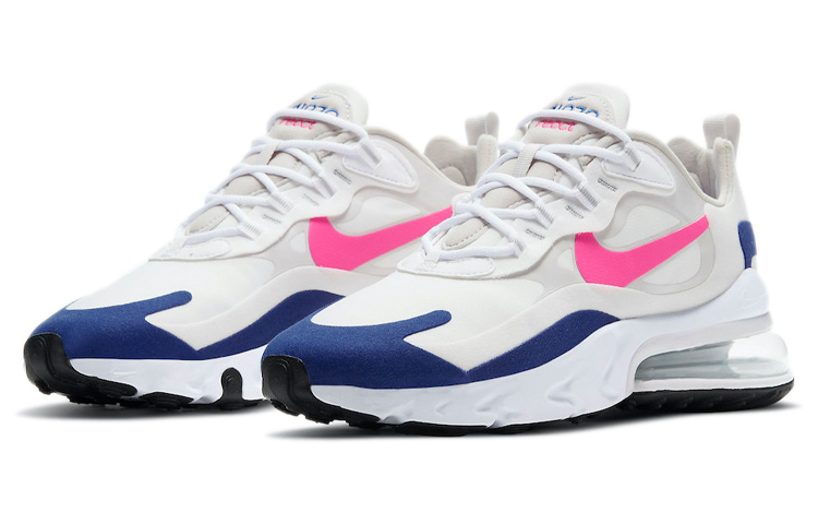 Nike Air Max 270 React White Pink Blue CU7833-101 Nicesnk