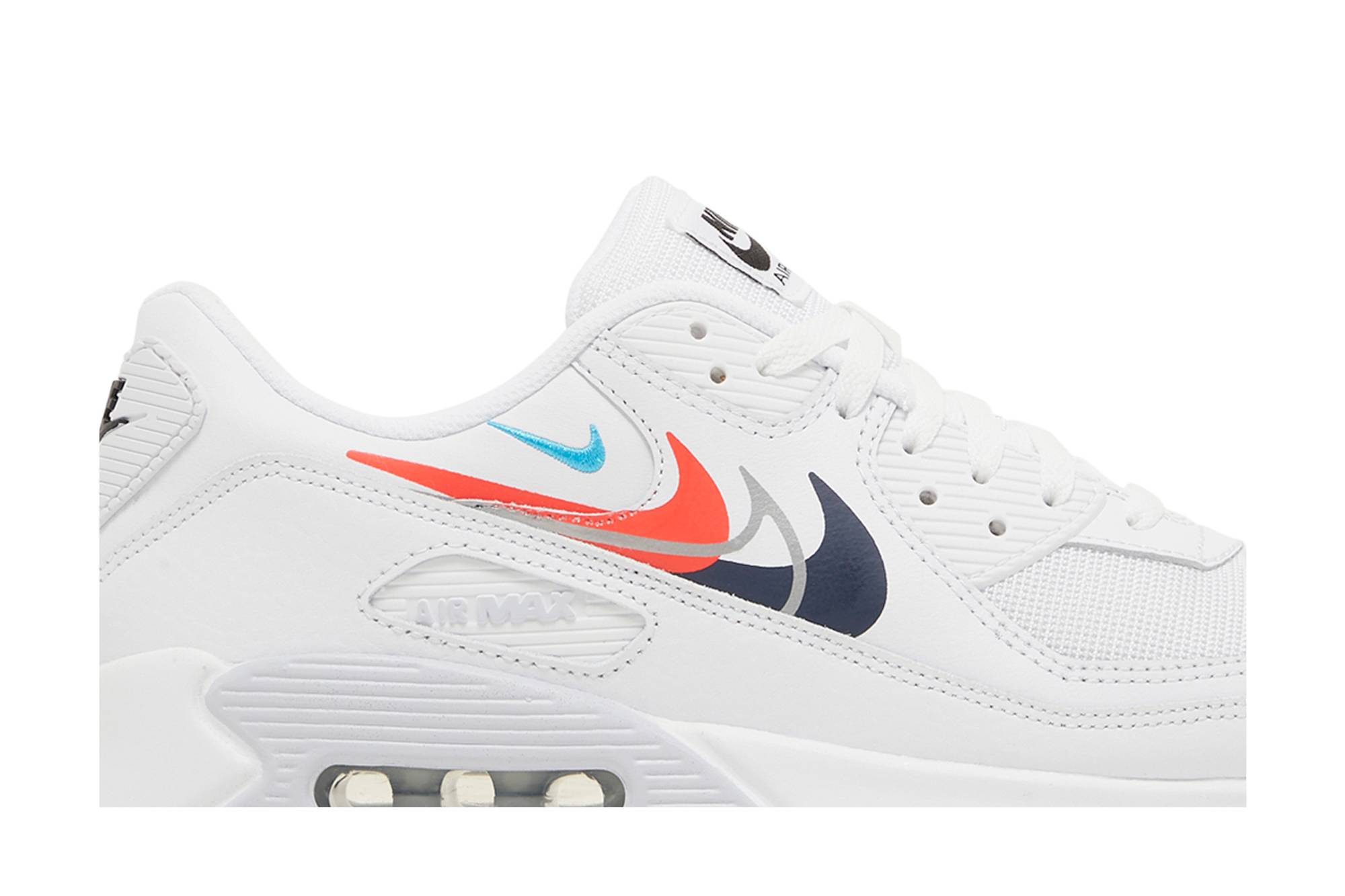 Nike Air Max 90 ‘Multi Swoosh – White Bright Crimson’ FJ4223-100