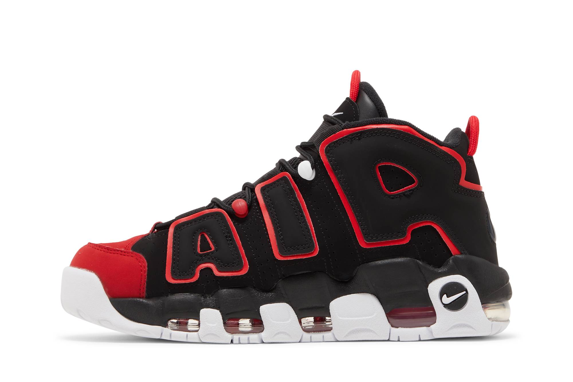 Nike Air More Uptempo 96 Red Toe FD0274-001 Nicesnk