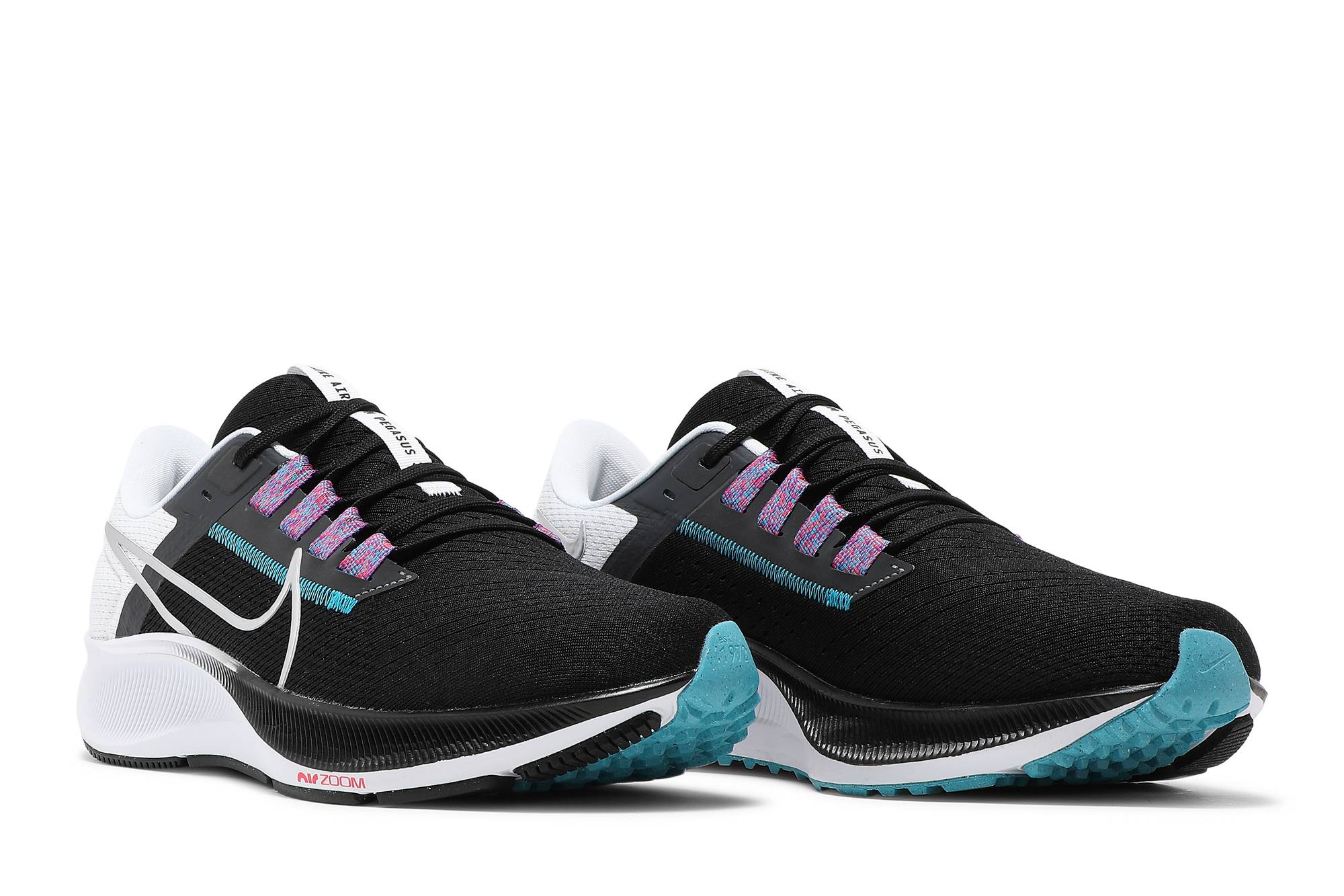 Nike Air Zoom Pegasus 38 Black Metallic Silver CW7356-003 Nicesnk