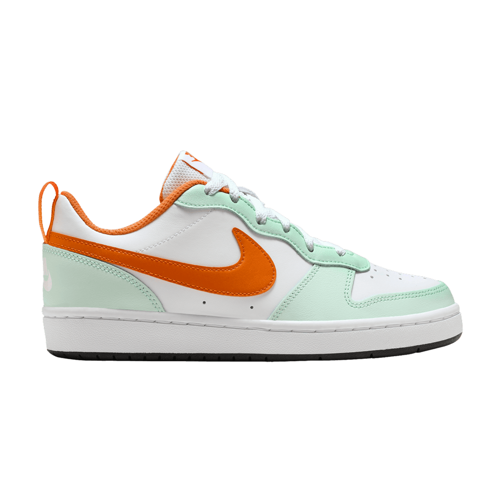(Grade School) Nike Court Borough Low 2 Mint Foam Safety Orange FN3687-181 Nicesnk