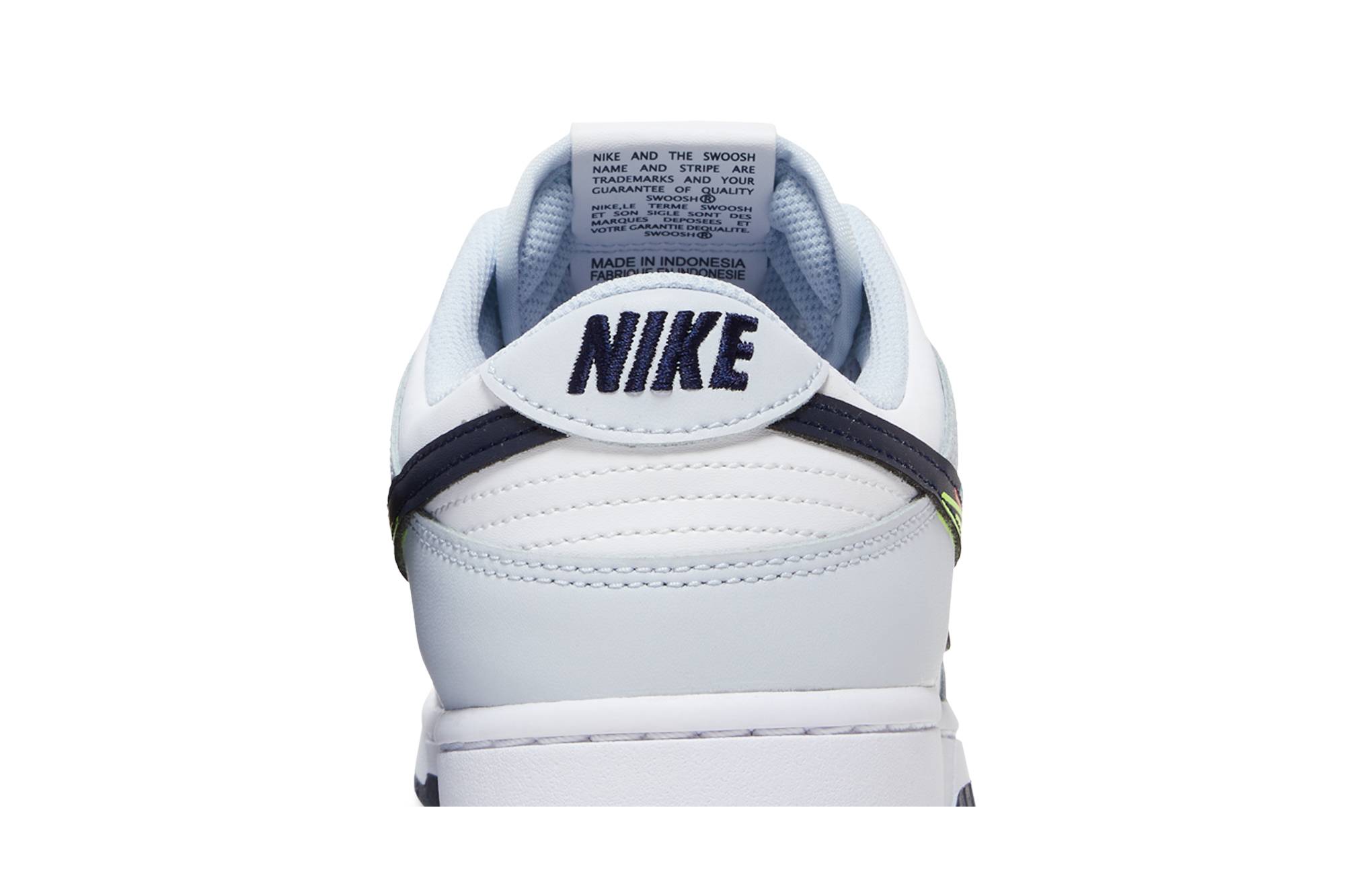 Nike Dunk Low 3D Swoosh White Grey Navy DV6482-100 Nicesnk