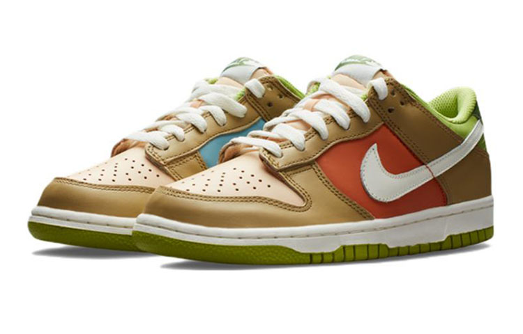 (Youth) Nike Dunk Low Brown Green DV9108-711 Nicesnk
