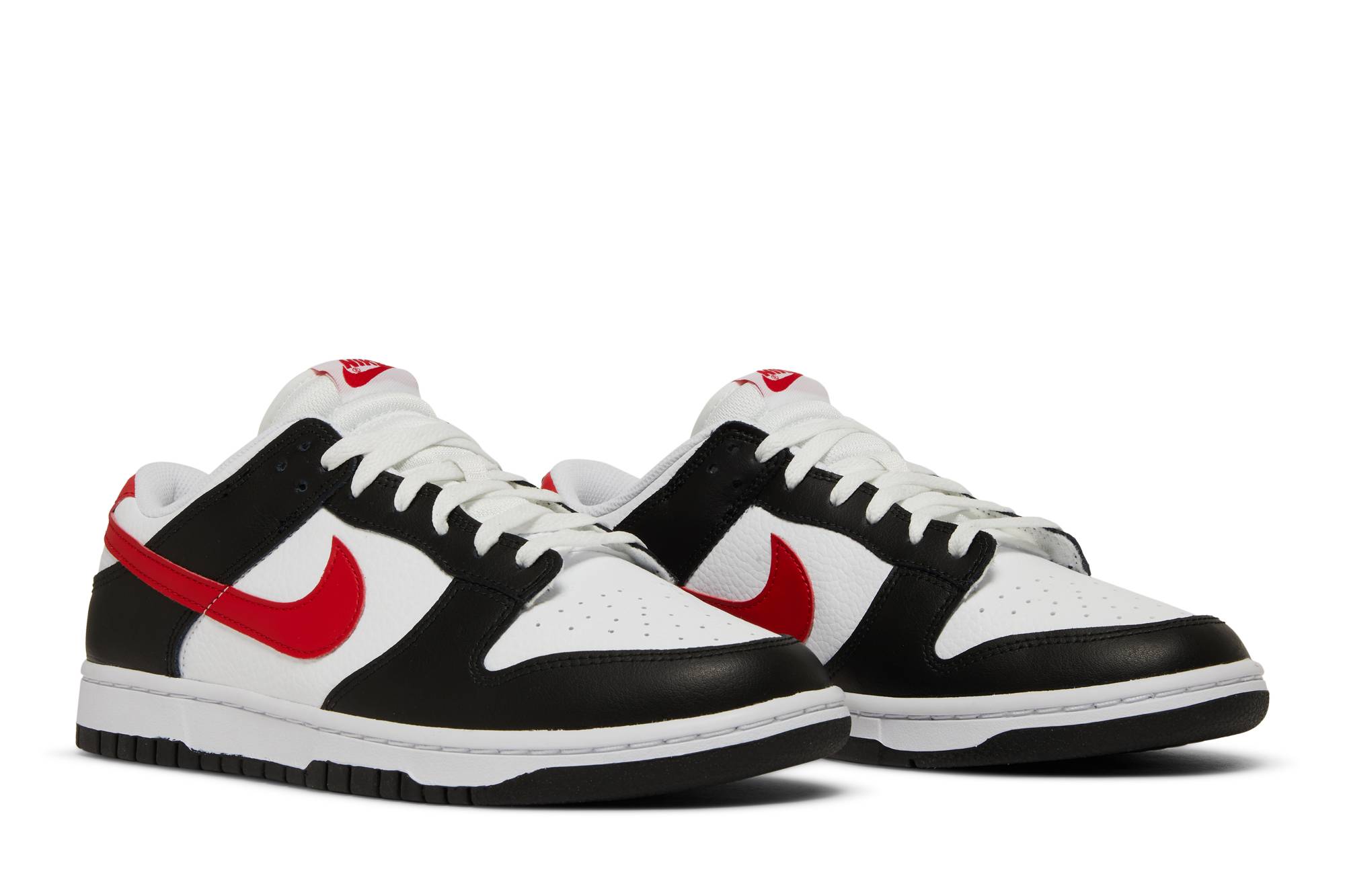 Nike Dunk Low Red Swoosh Panda FB3354-001 Nicesnk
