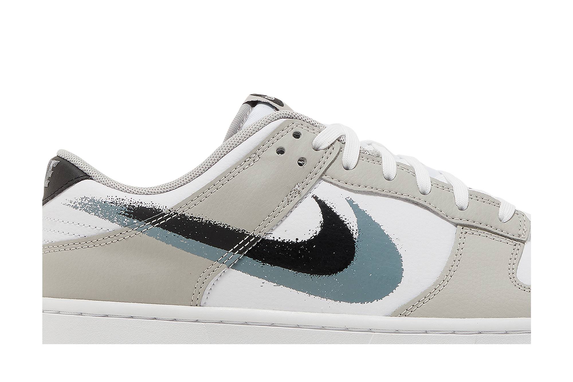 Nike Dunk Low Stencil Swoosh FD0661-100 Nicesnk