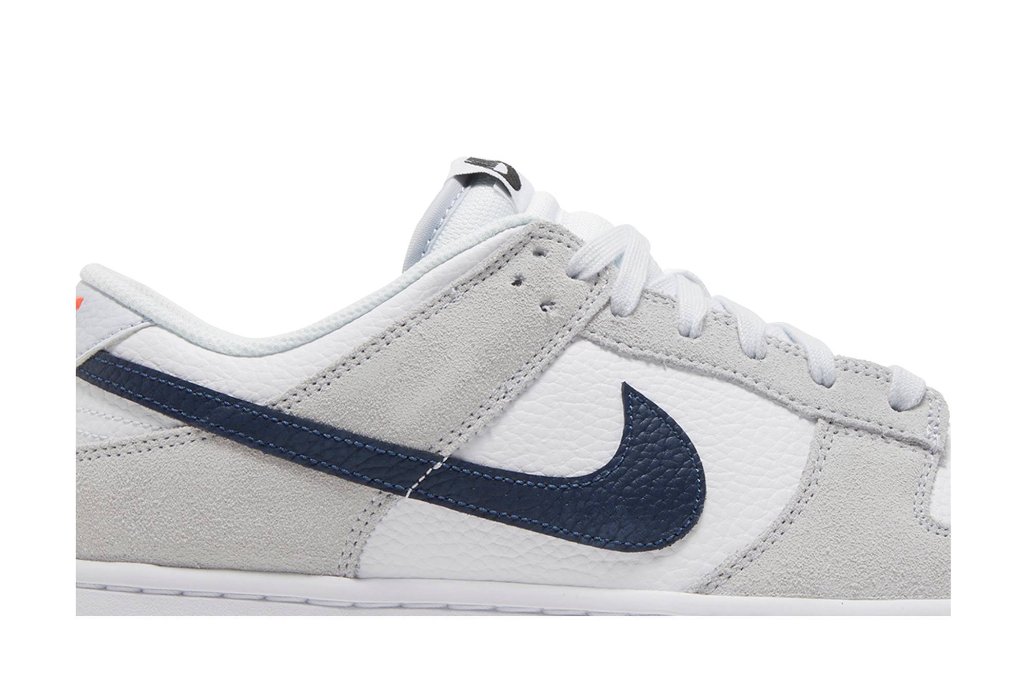 Nike Dunk Low White Grey Navy Aqua Mini Swoosh FJ4227-001 Nicesnk
