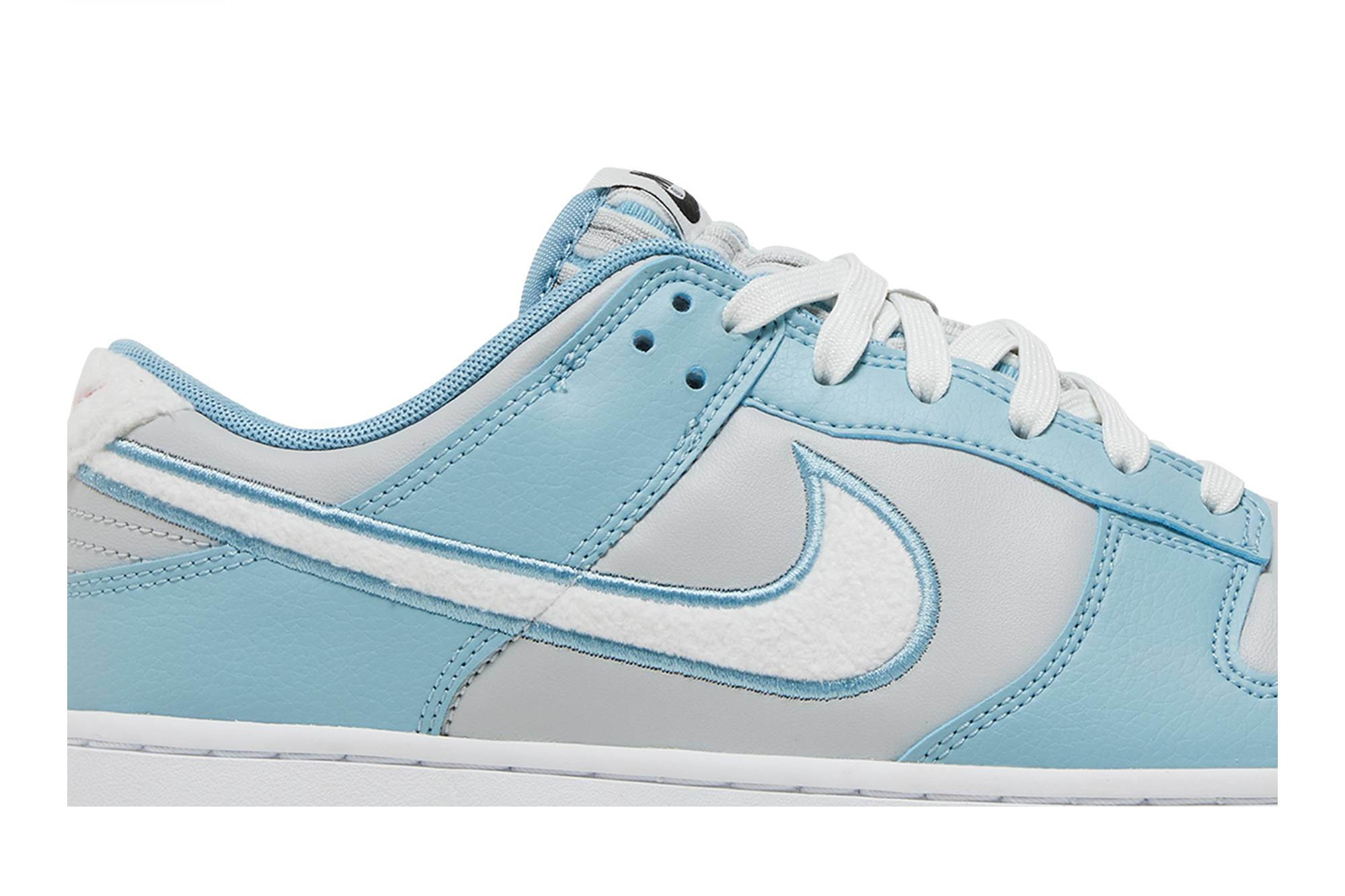Nike Dunk Low Retro Fleece Swoosh Worn Blue FB1871-011 Nicesnk