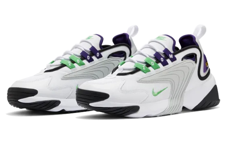 Nike Zoom 2K White Green White Court Purple CV7959-130 Nicesnk