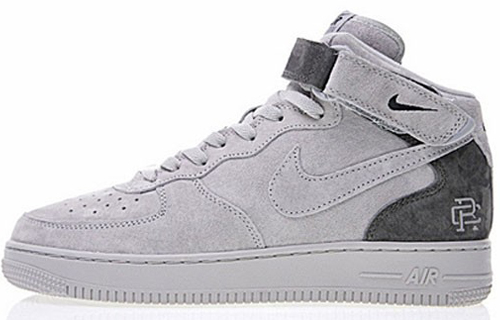Nike Reigning Champ x Nike Air Force 1 Mid Grey Black 807618-200 Nicesnk