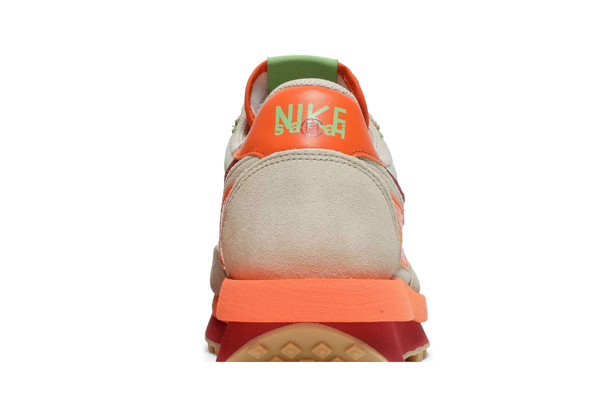 sacai x CLOT x Nike LDWaffle Net Orange Blaze DH1347-100 Nicesnk