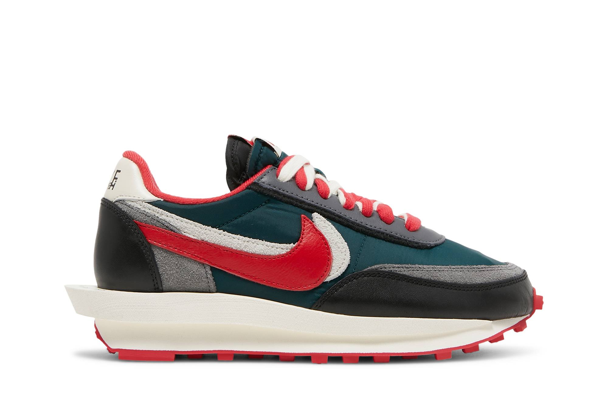 sacai x UNDERCOVER x Nike LDWaffle Midnight Spruce University Red DJ4877-300 Nicesnk