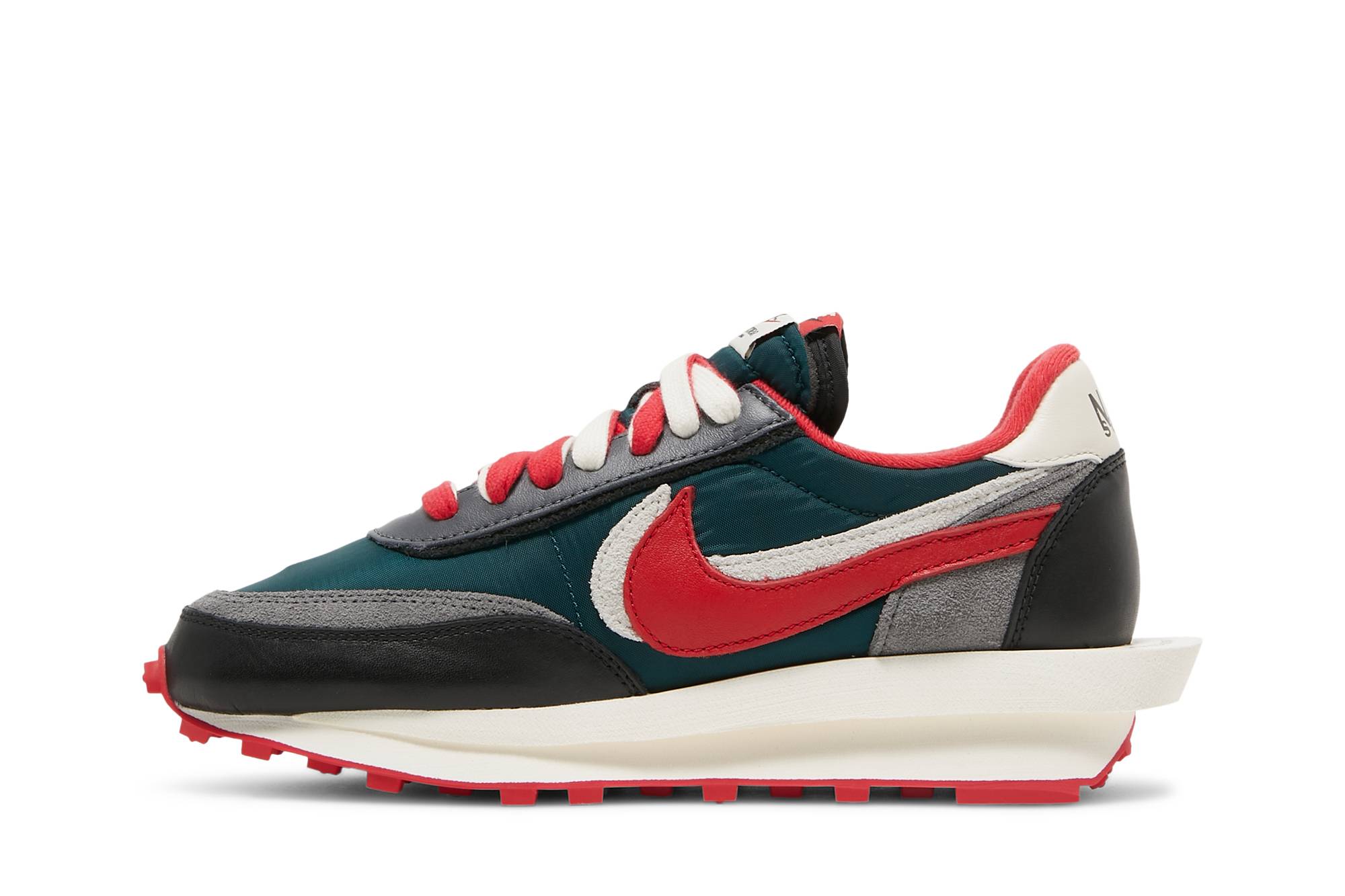 sacai x UNDERCOVER x Nike LDWaffle Midnight Spruce University Red DJ4877-300 Nicesnk